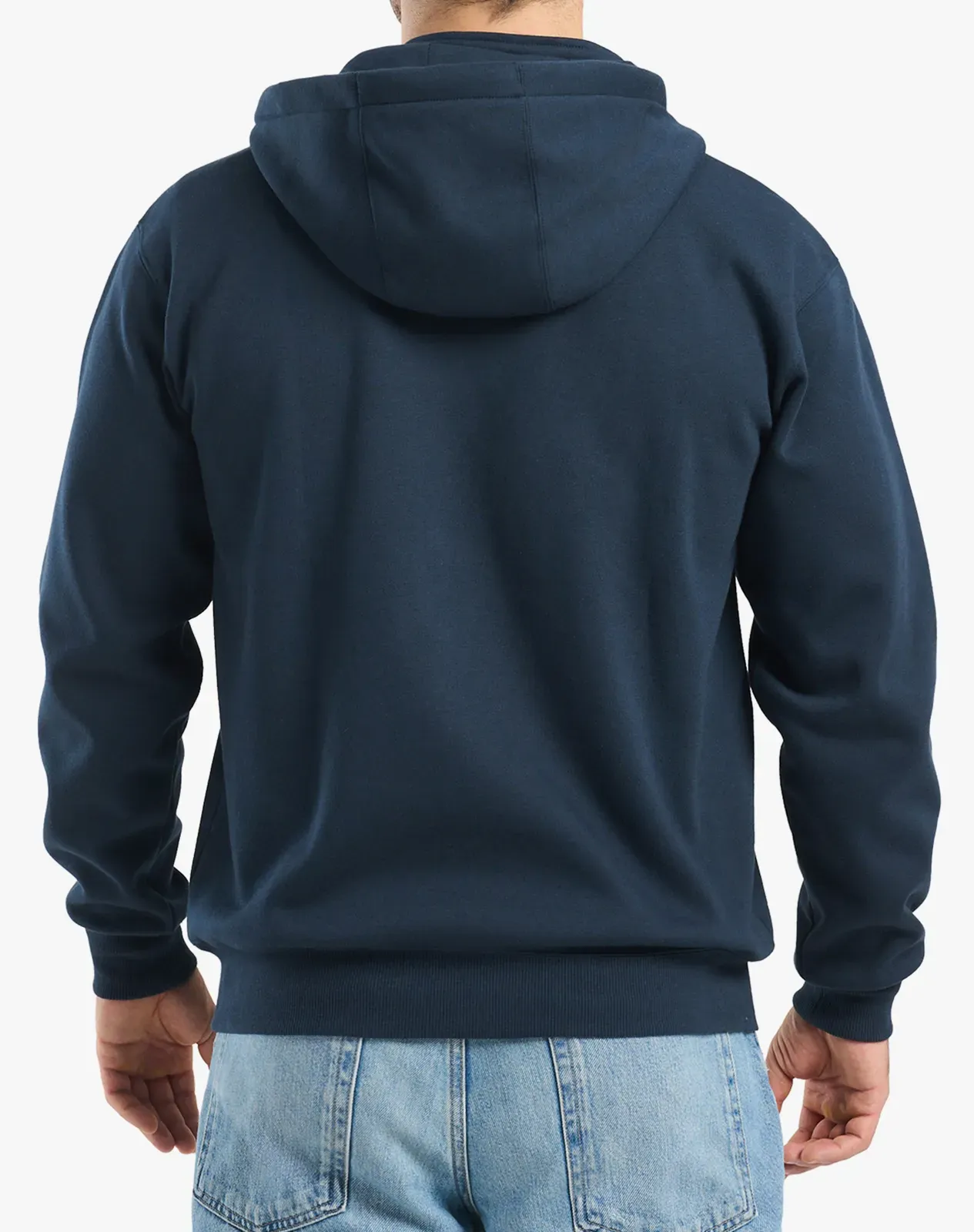 Navy Men's Fleece-Lined Quarter-Zip Hoodie for GZ58MCP image 2
