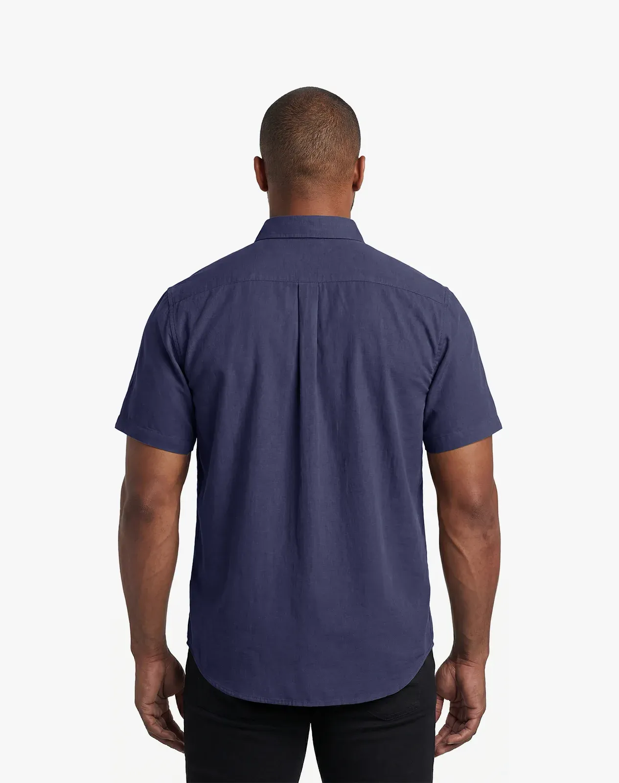 Navy Men's Lightweight Short Sleeve Work Shirt for GZ64MCP image 3
