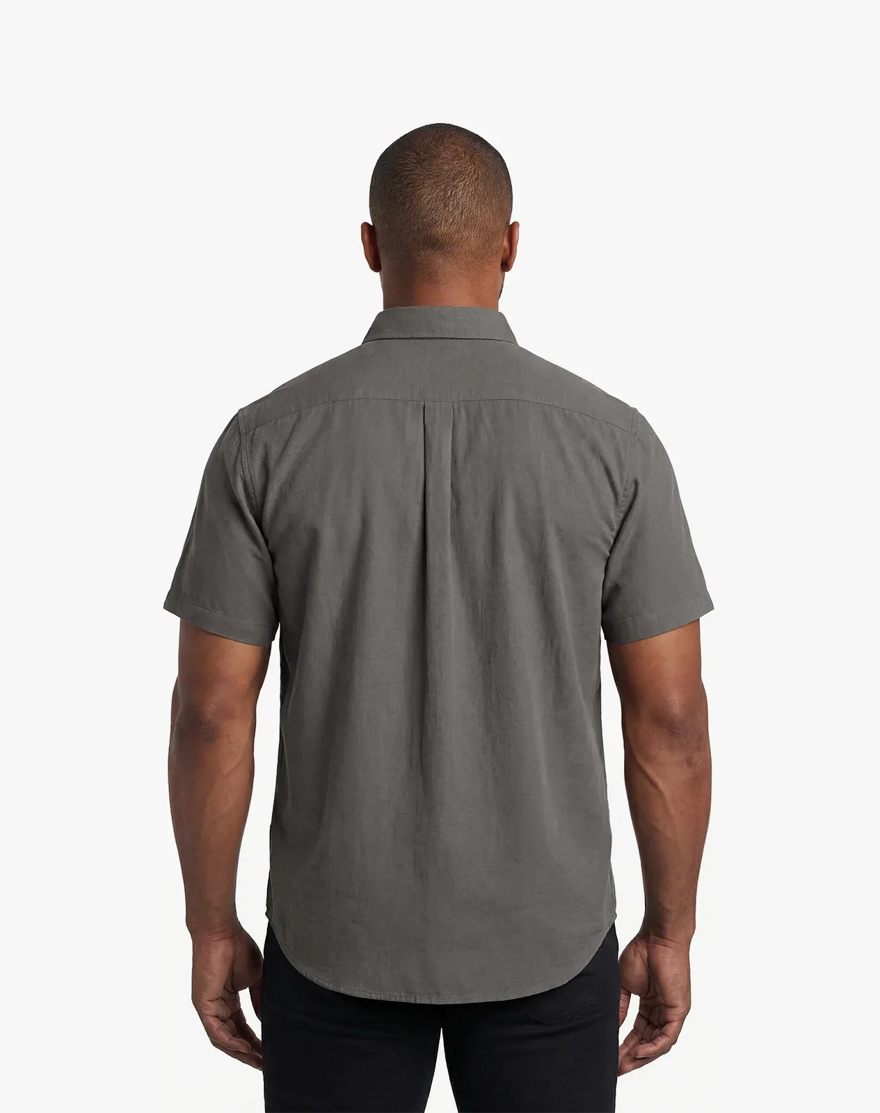Grey Men's Lightweight Short Sleeve Work Shirt for GZ64MCP image 3