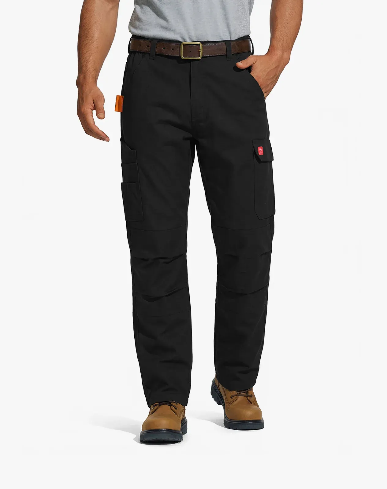 Black Men's Flame-Resistant Cargo Work Pants for GZ68MCP image 1