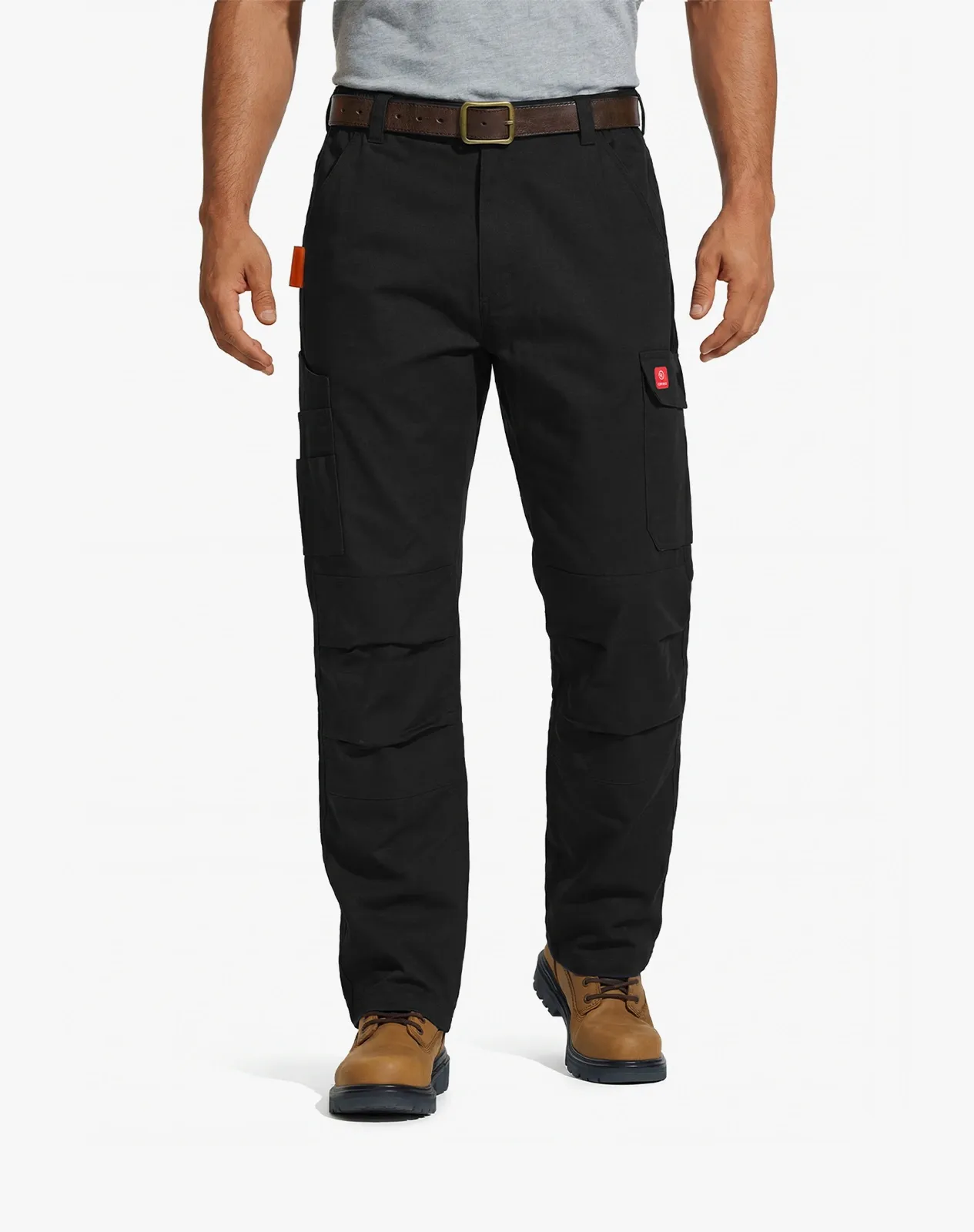 Black Men's Flame-Resistant Cargo Work Pants for GZ68MCP image 2
