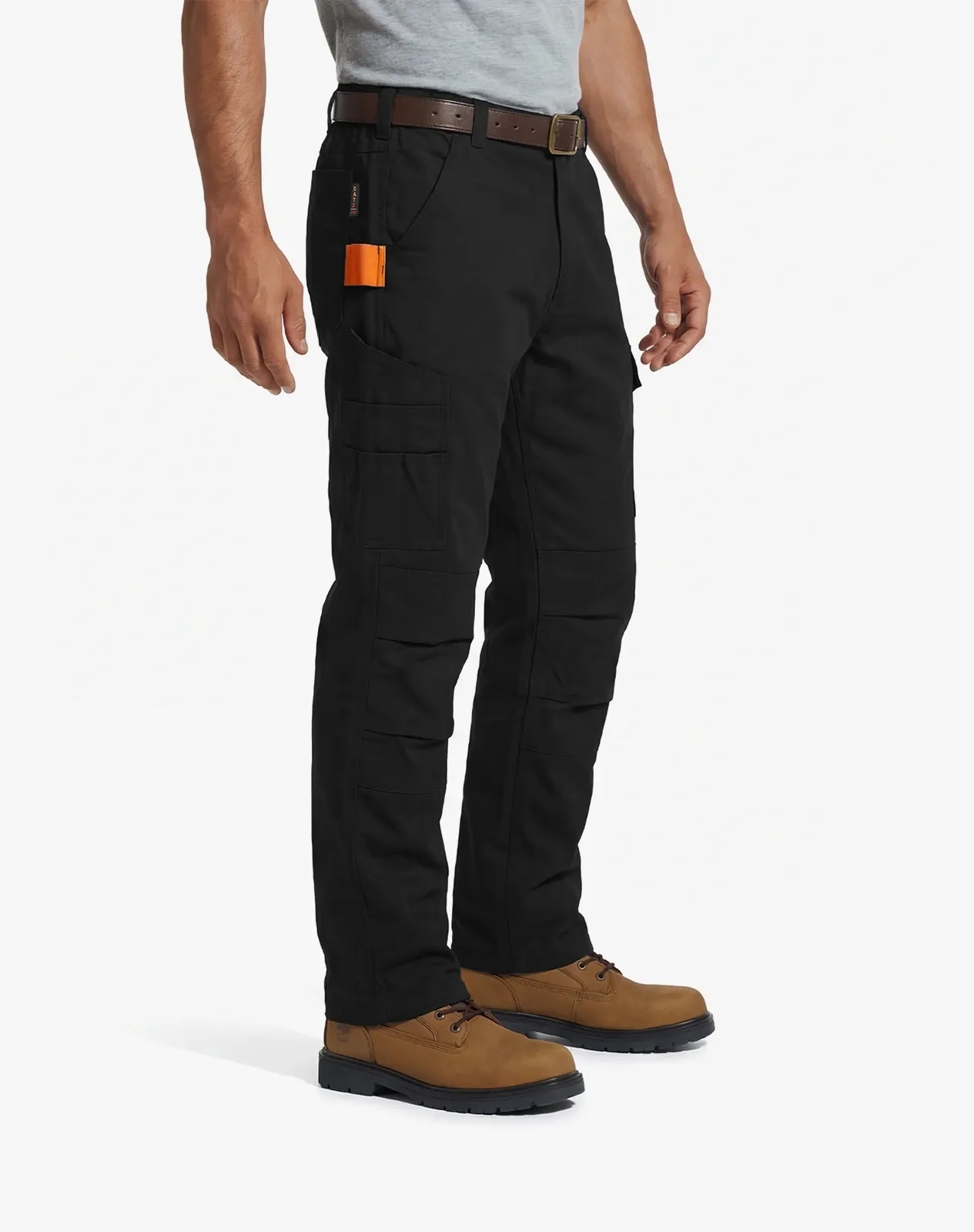 Black Men's Flame-Resistant Cargo Work Pants for GZ68MCP image 4