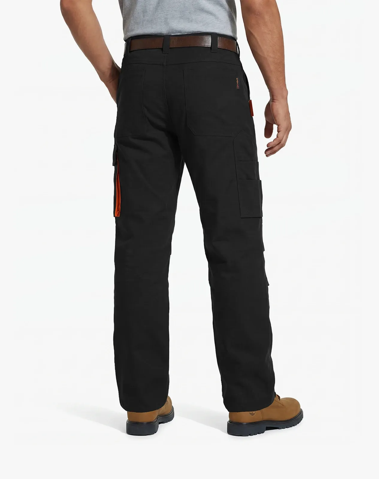 Grey Men's Flame-Resistant Cargo Work Pants | HISEA