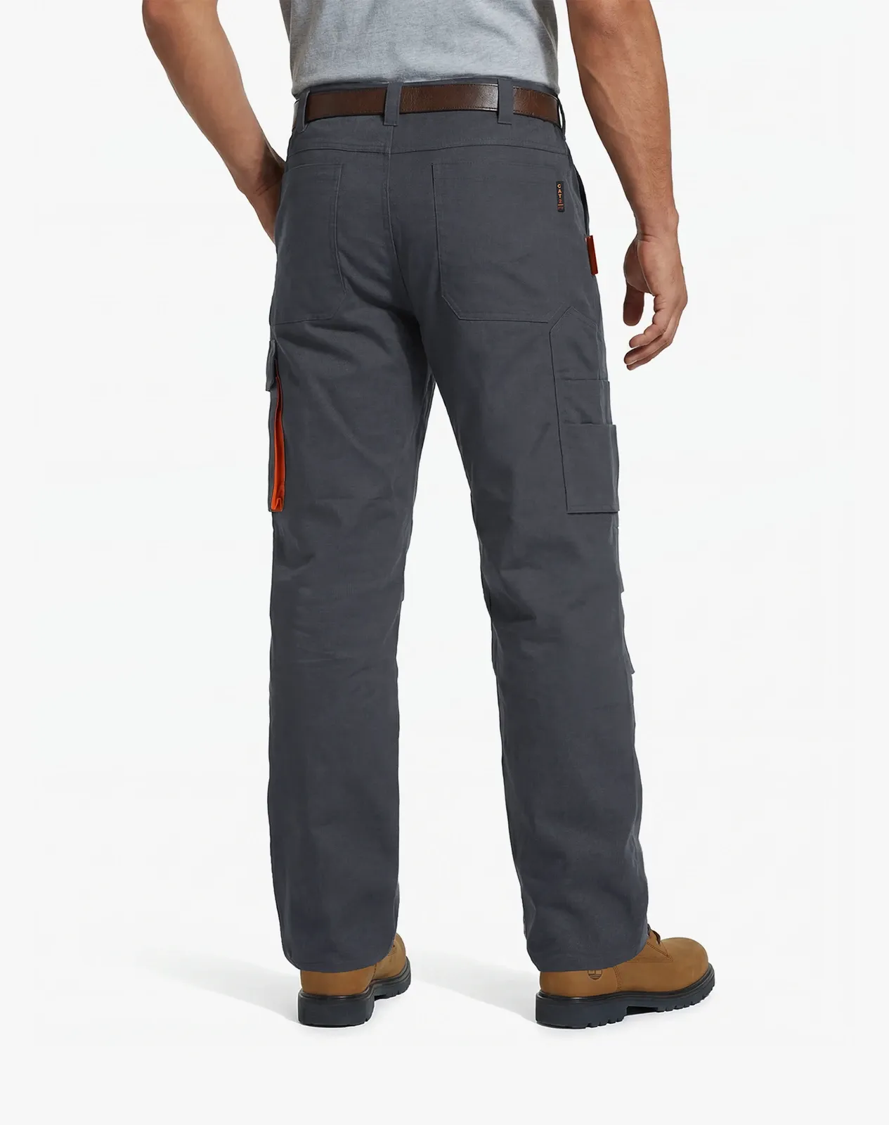 Grey Men's Flame-Resistant Cargo Work Pants | HISEA