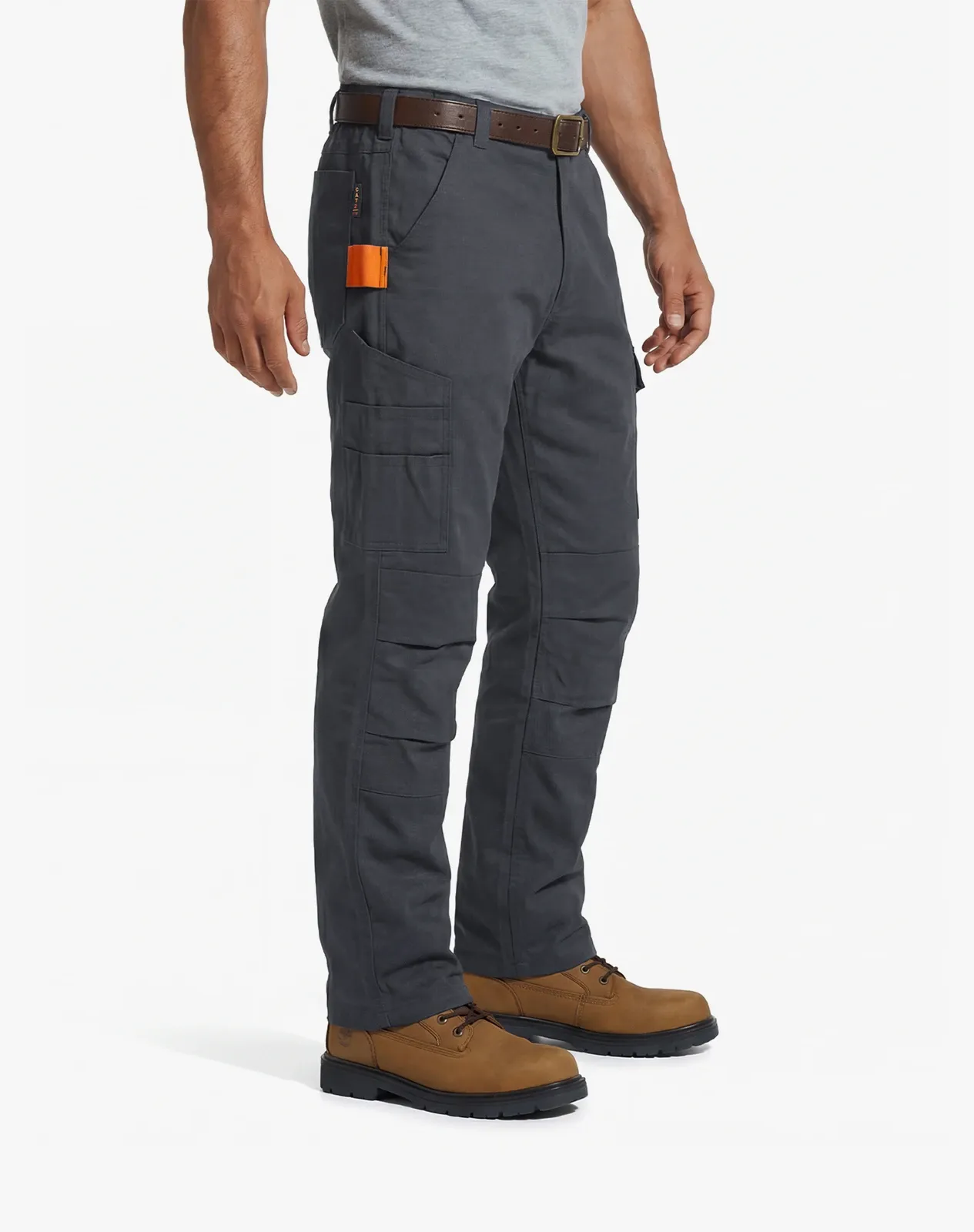 Grey Men's Flame-Resistant Cargo Work Pants for GZ68MCP image 4