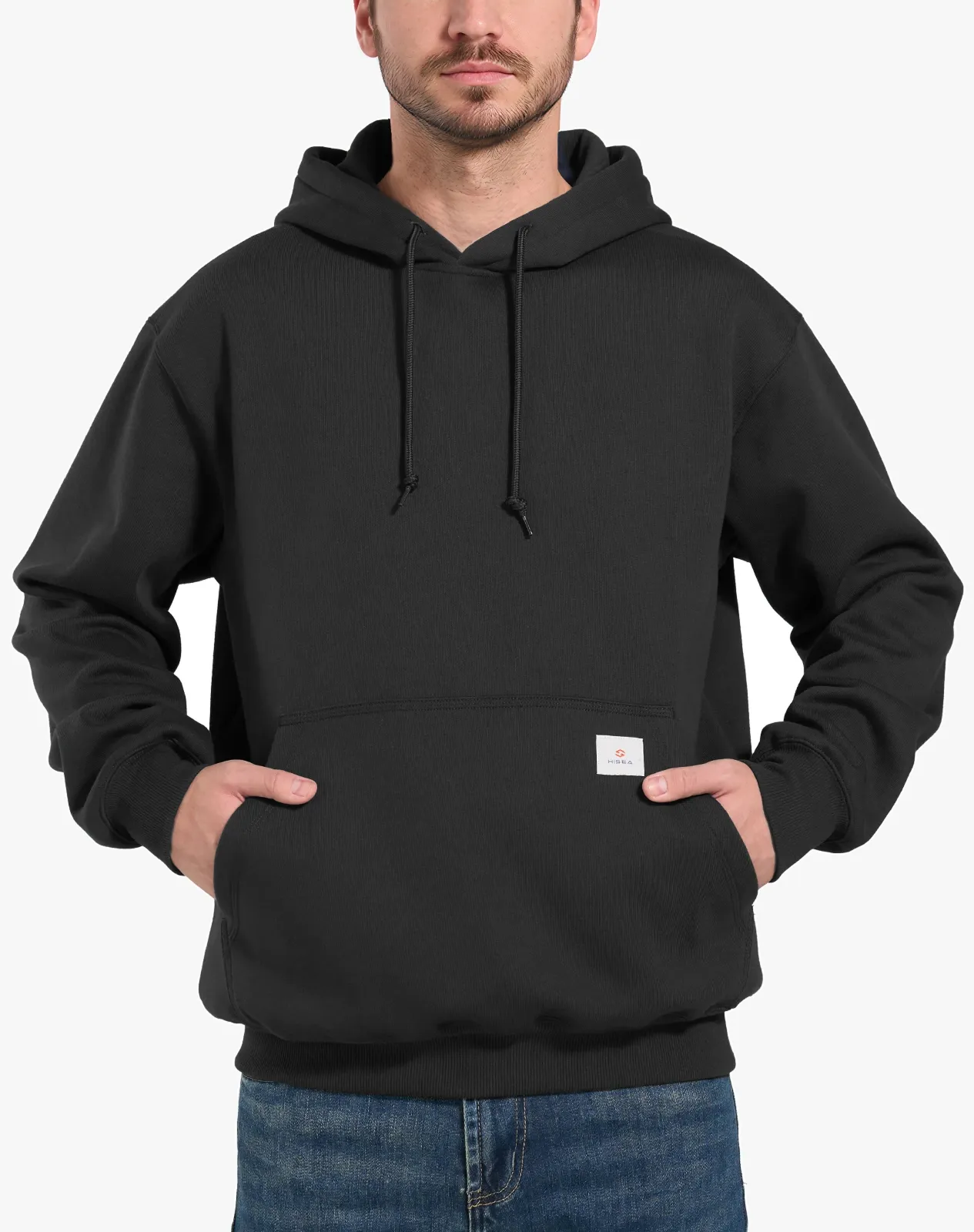 Black Men's Insulated Hooded Pullover Sweatshirt for GZ70MCP image 3