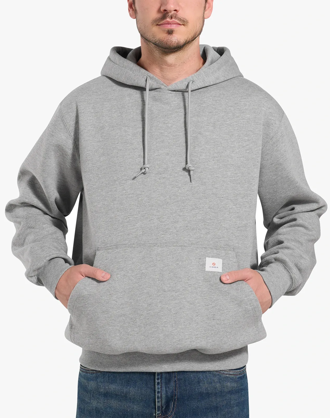 Grey Men's Insulated Hooded Pullover Sweatshirt for GZ70MCP image 3