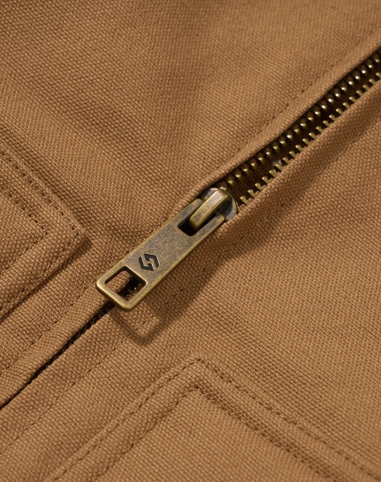 Brown Kids' Insulated Canvas Hooded Jacket for GZ72KCP image 5