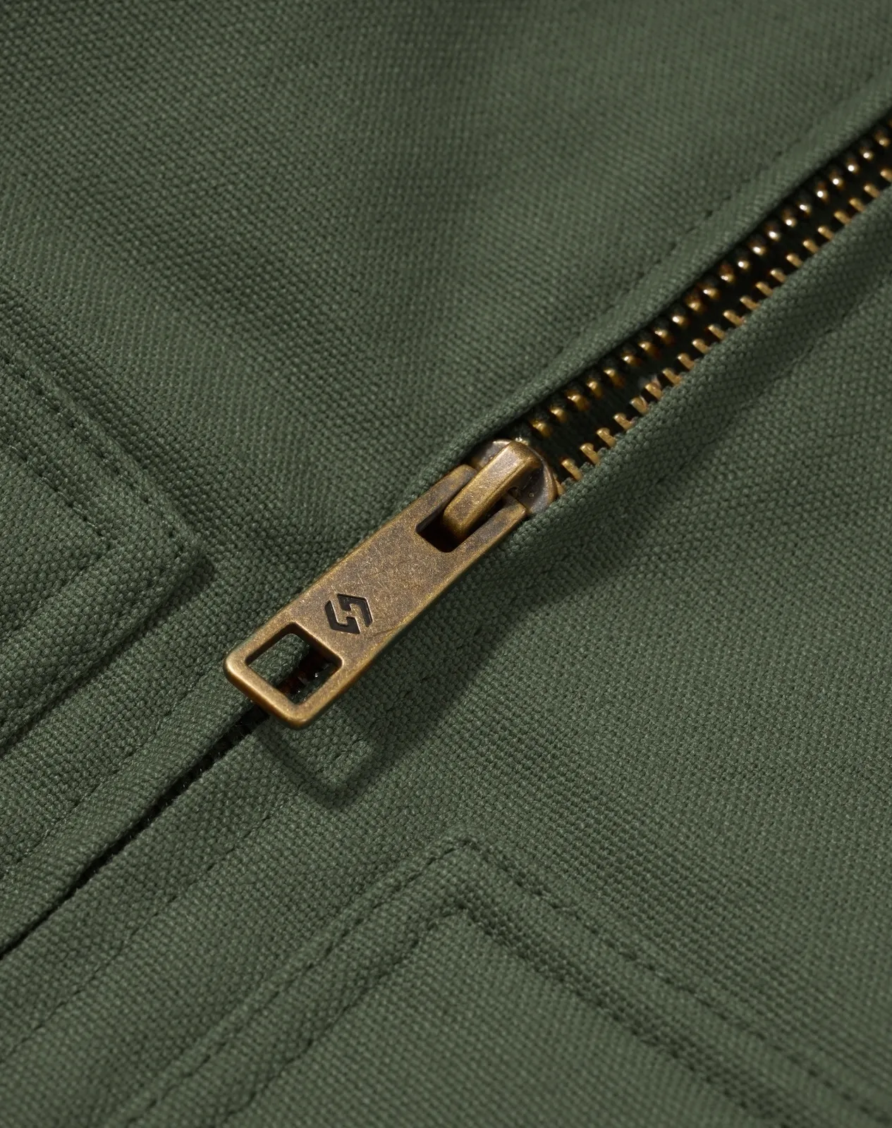 Green Kids' Insulated Canvas Hooded Jacket for GZ72KCP image 5