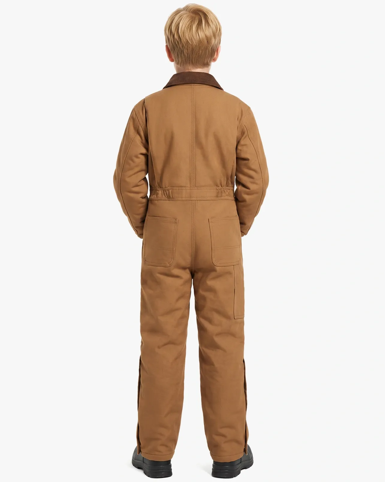 Gold brown Kids' Insulated Canvas Coveralls for GZ73KCP image 2