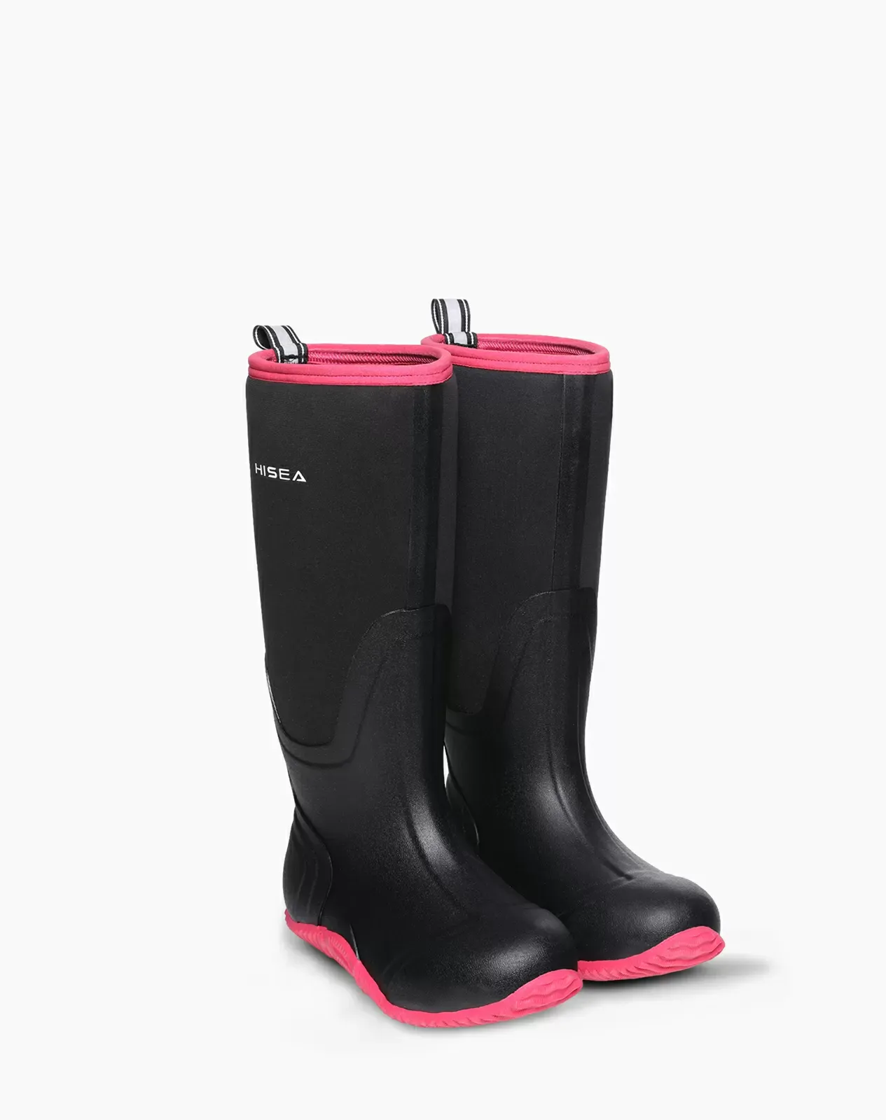 Pink AquaX Women's Rubber Rain Boots HISEA