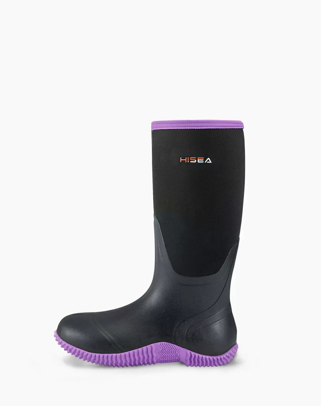 Purple AquaX Women's Rubber Rain Boots HISEA - Main Image