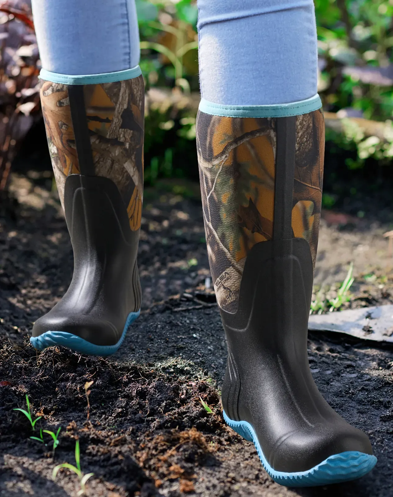 Camo 3 AquaX Women's Rubber Rain Boots for XSX03WCP image 6