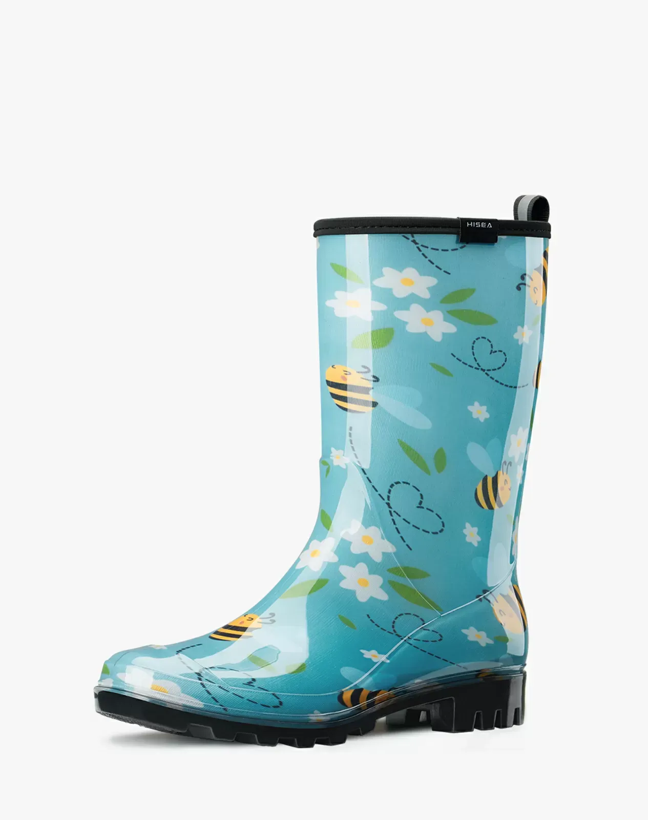 Turquoise Women's Waterproof Mid-Calf Rain Boots for XSX09WCP image 2
