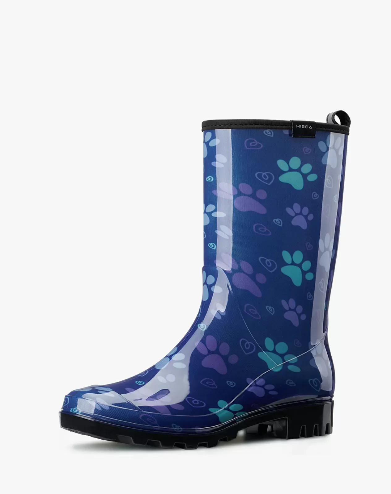 Stone washed blue Women's Waterproof Mid-Calf Rain Boots for XSX09WCP image 2