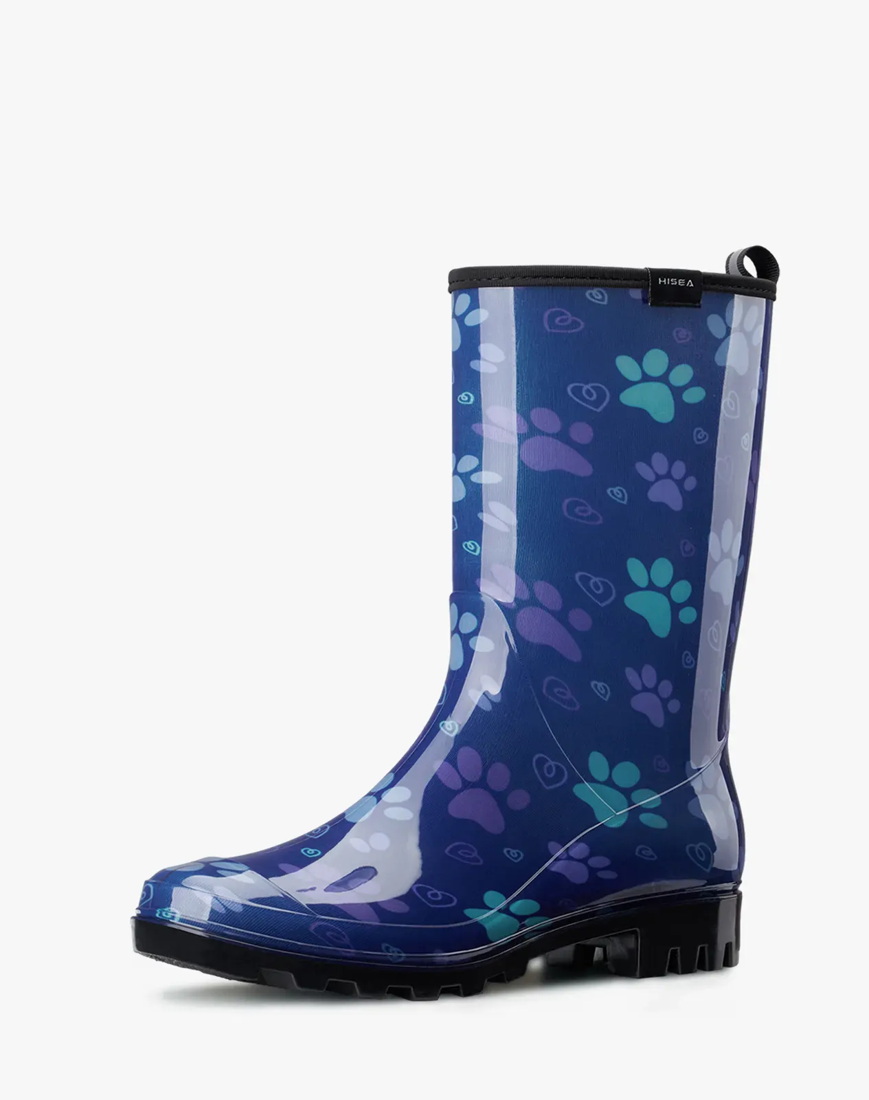 Stone washed blue Women's Waterproof Mid-Calf Rain Boots for XSX09WCP image 2