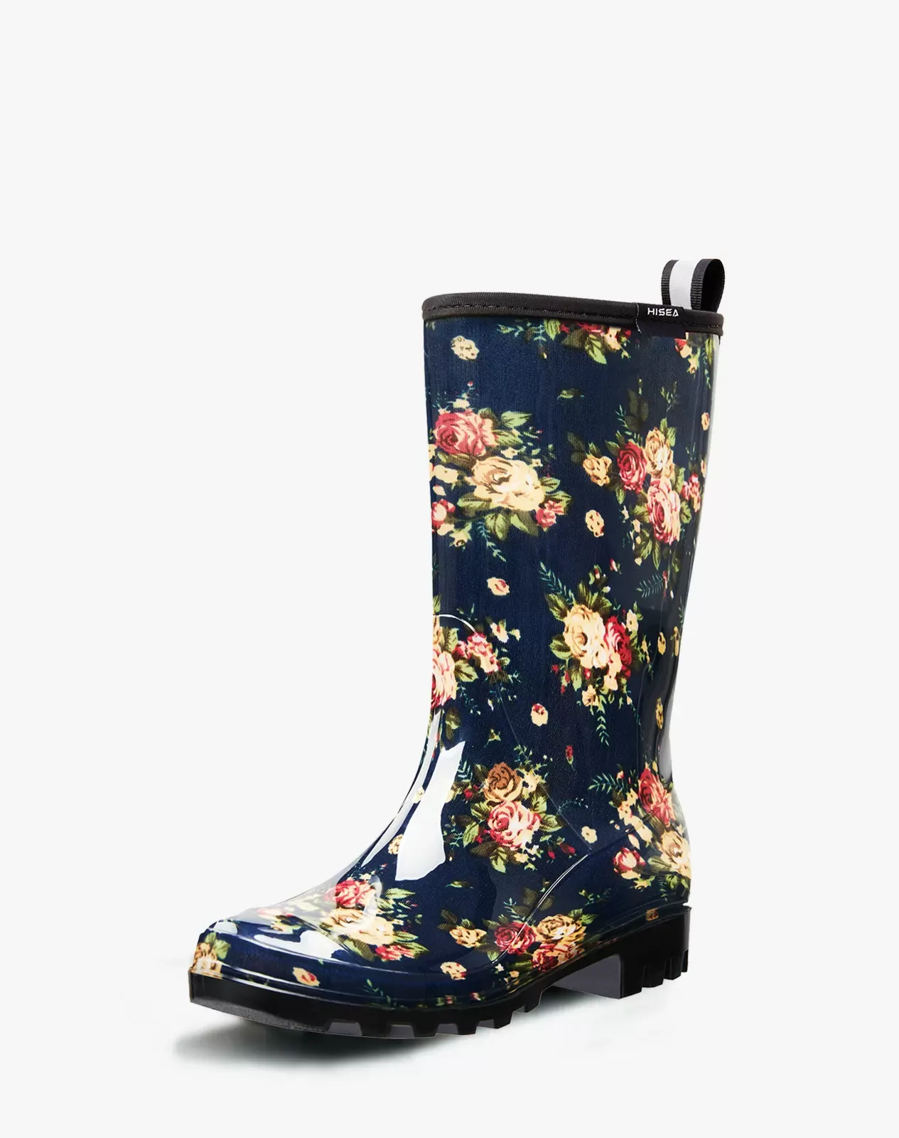 Navy Women's Waterproof Mid-Calf Rain Boots for XSX09WCP image 2