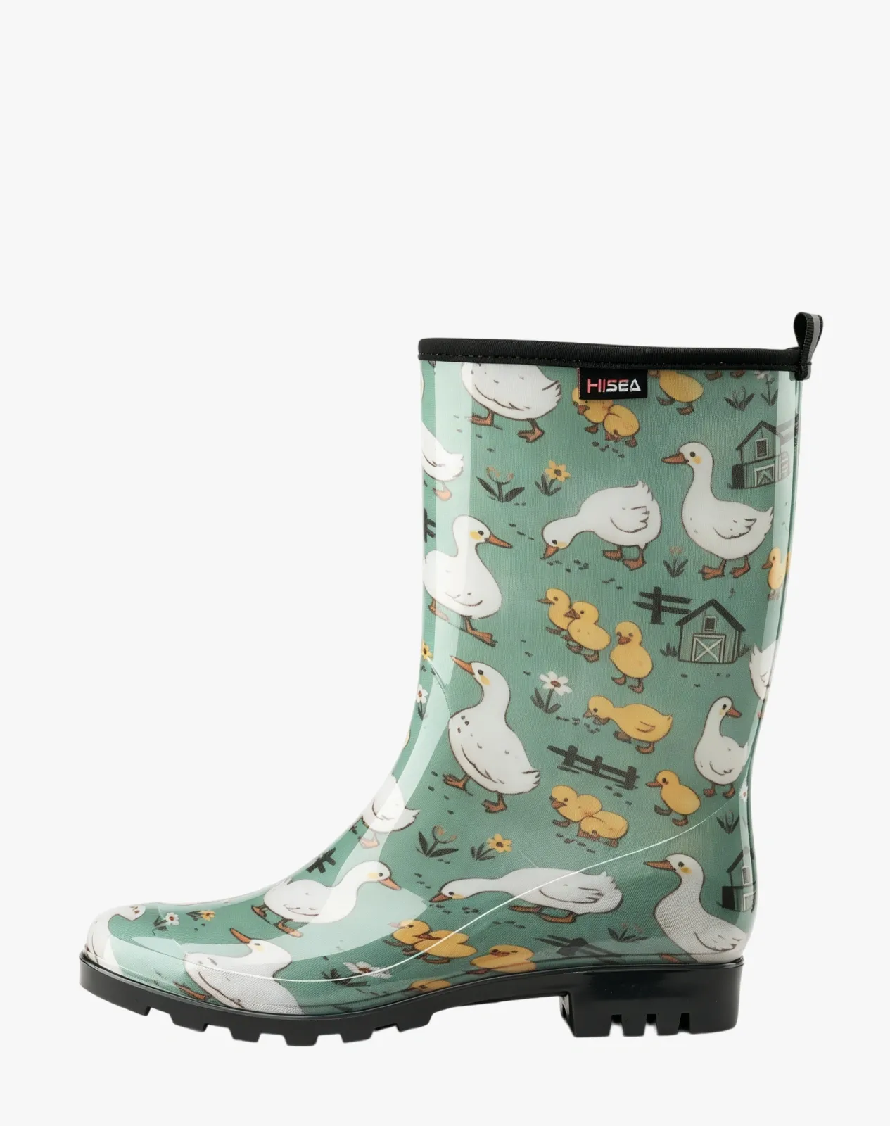 Green Women's Waterproof Mid-Calf Rain Boots for XSX09WCP image 1