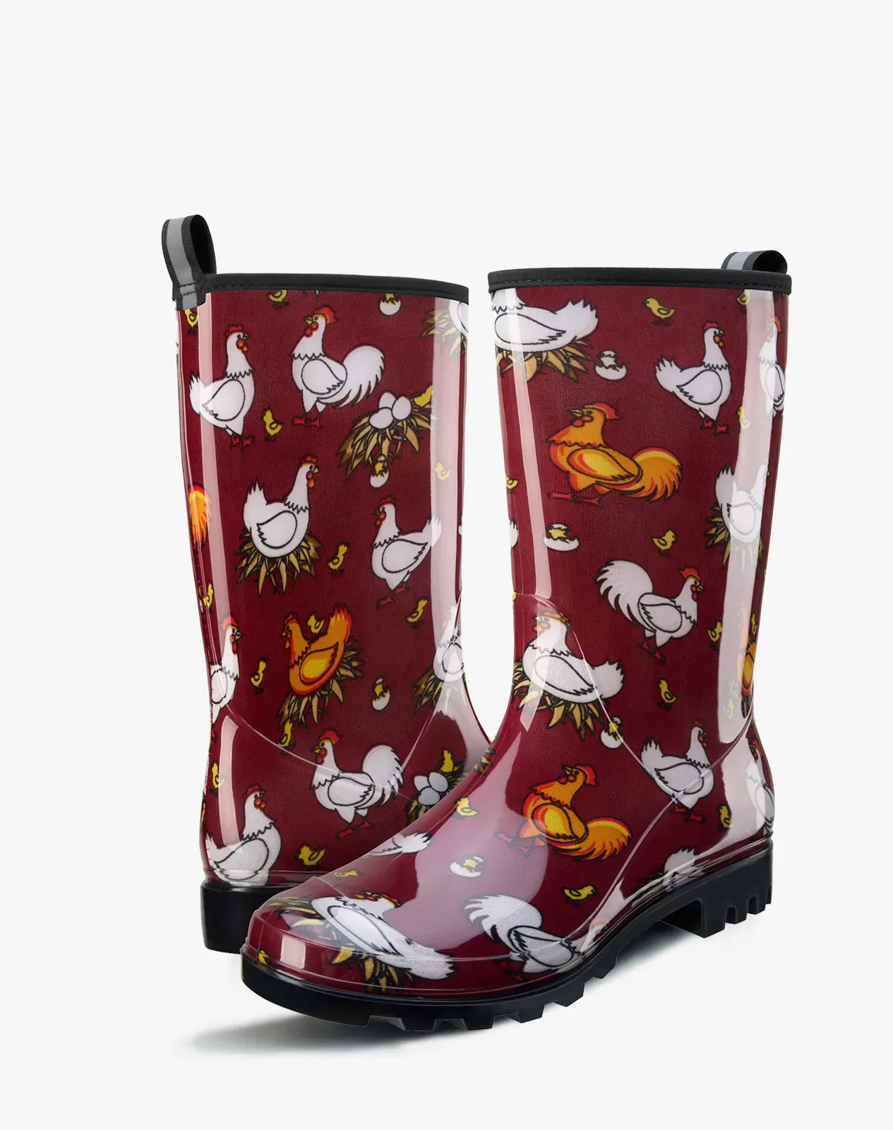 Printed 1 Women's Waterproof Mid-Calf Rain Boots for XSX09WCP image 4