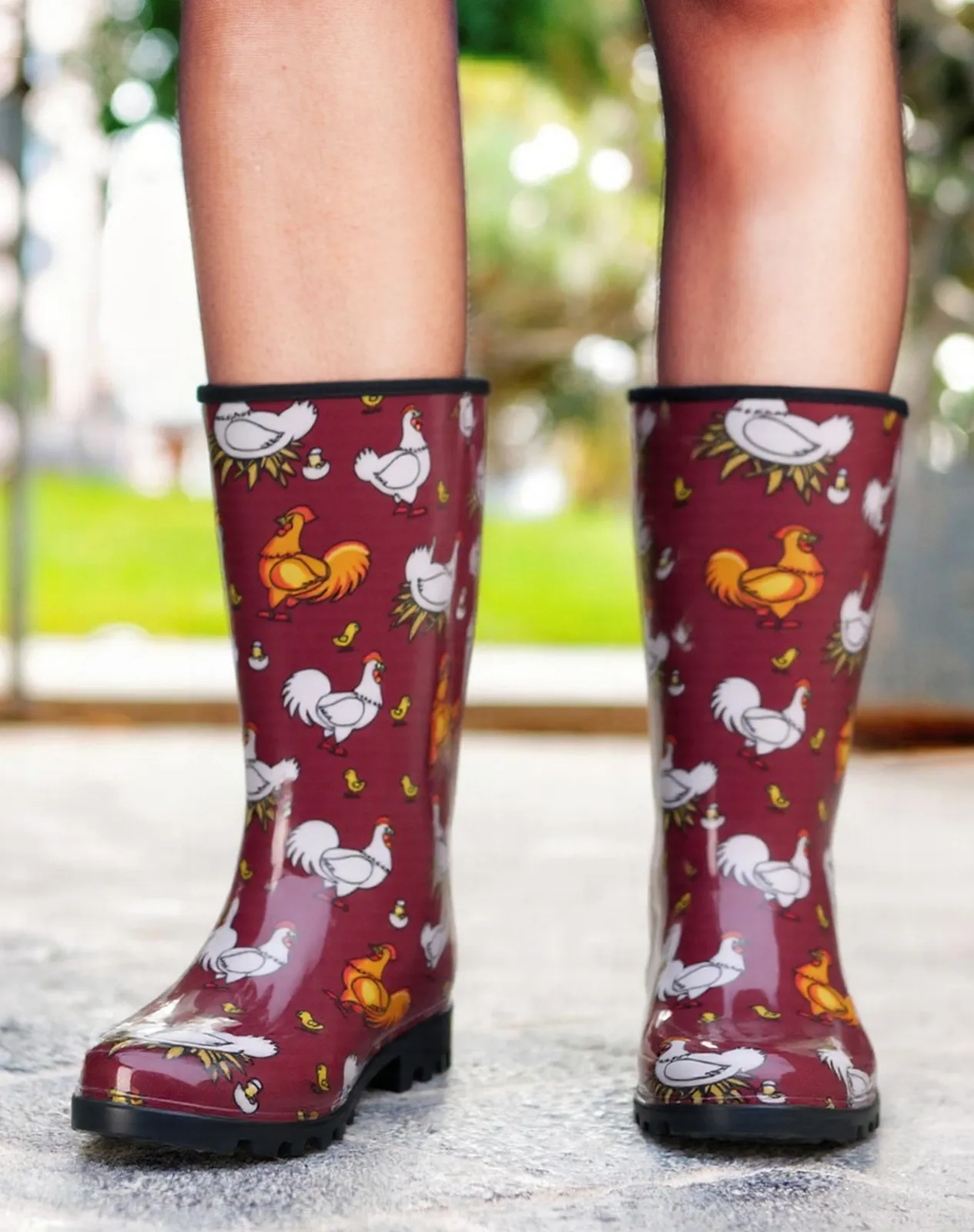 Printed 1 Women's Waterproof Mid-Calf Rain Boots for XSX09WCP image 6