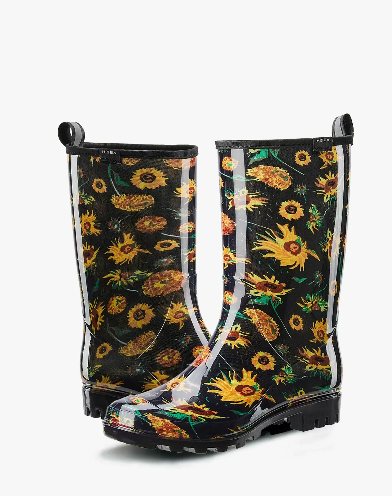 Orange Women's Waterproof Mid-Calf Rain Boots for XSX09WCP image 4