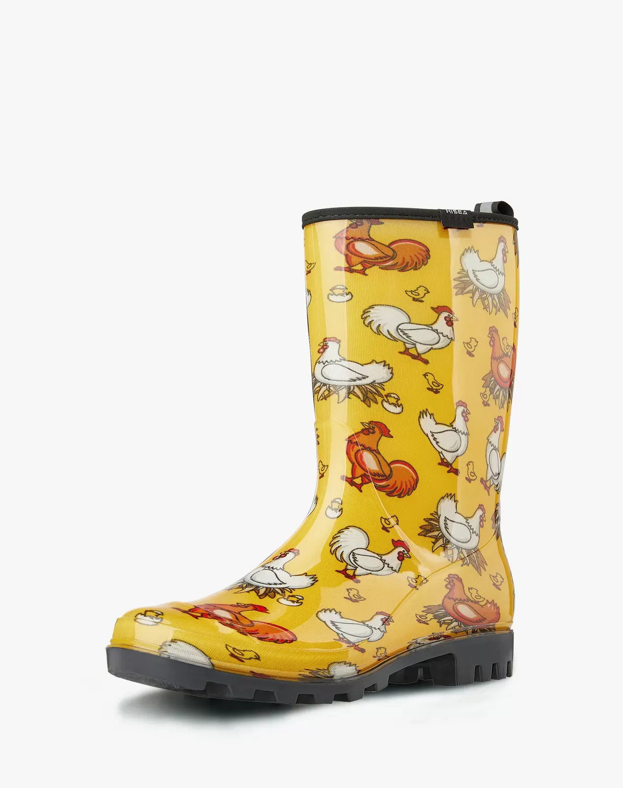 Yellow Women's Waterproof Mid-Calf Rain Boots for XSX09WCP image 2