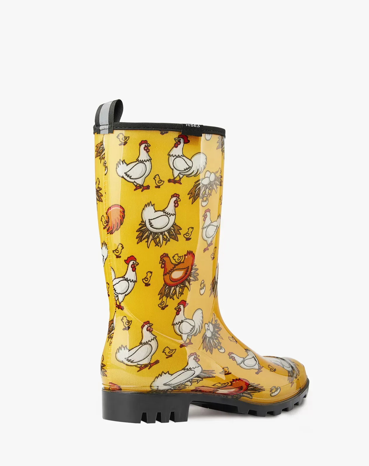 Yellow Women's Waterproof Mid-Calf Rain Boots for XSX09WCP image 4