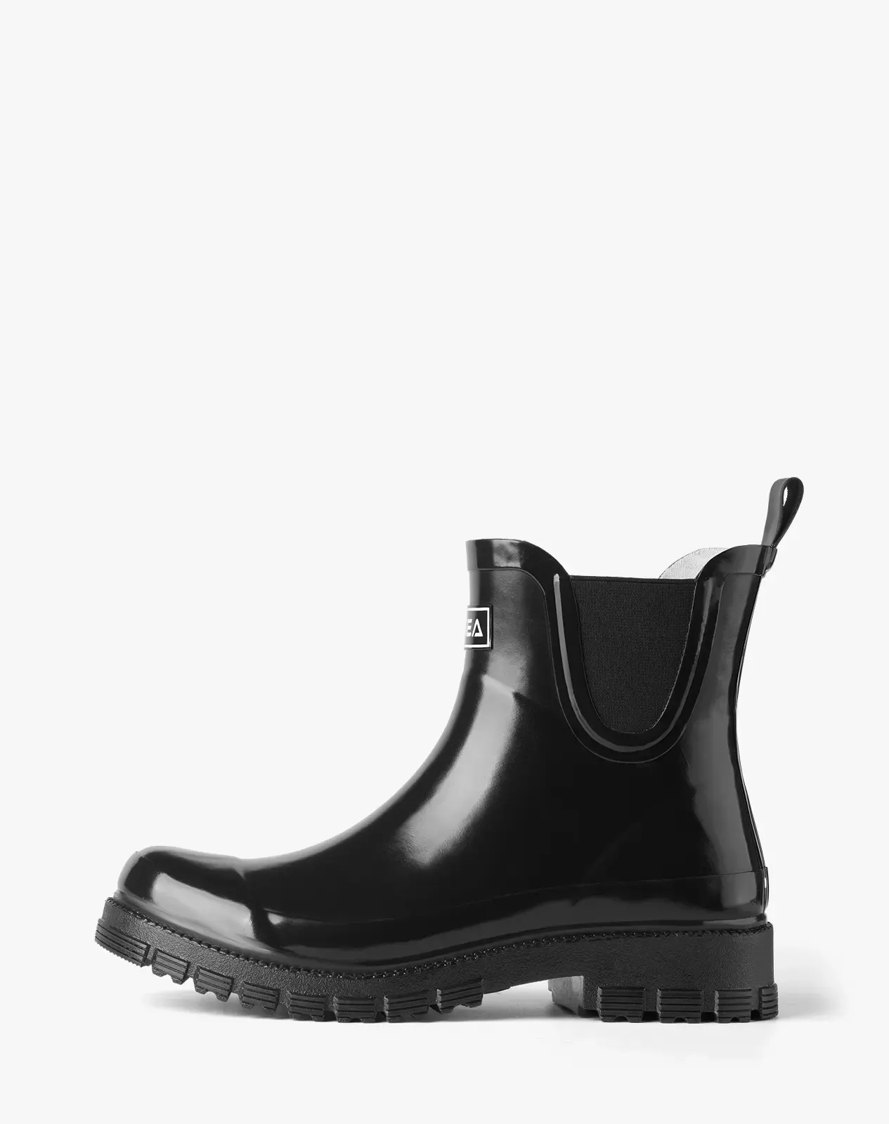 Black Women's Waterproof Rubber Chelsea Rain Boots | HISEA