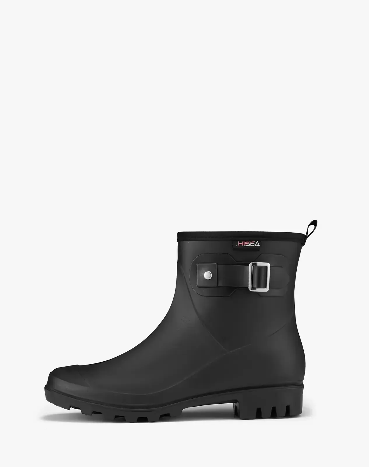 Women's Rubber Short Rain Boots with Adjustable Buckle for XSX101WCP image 1