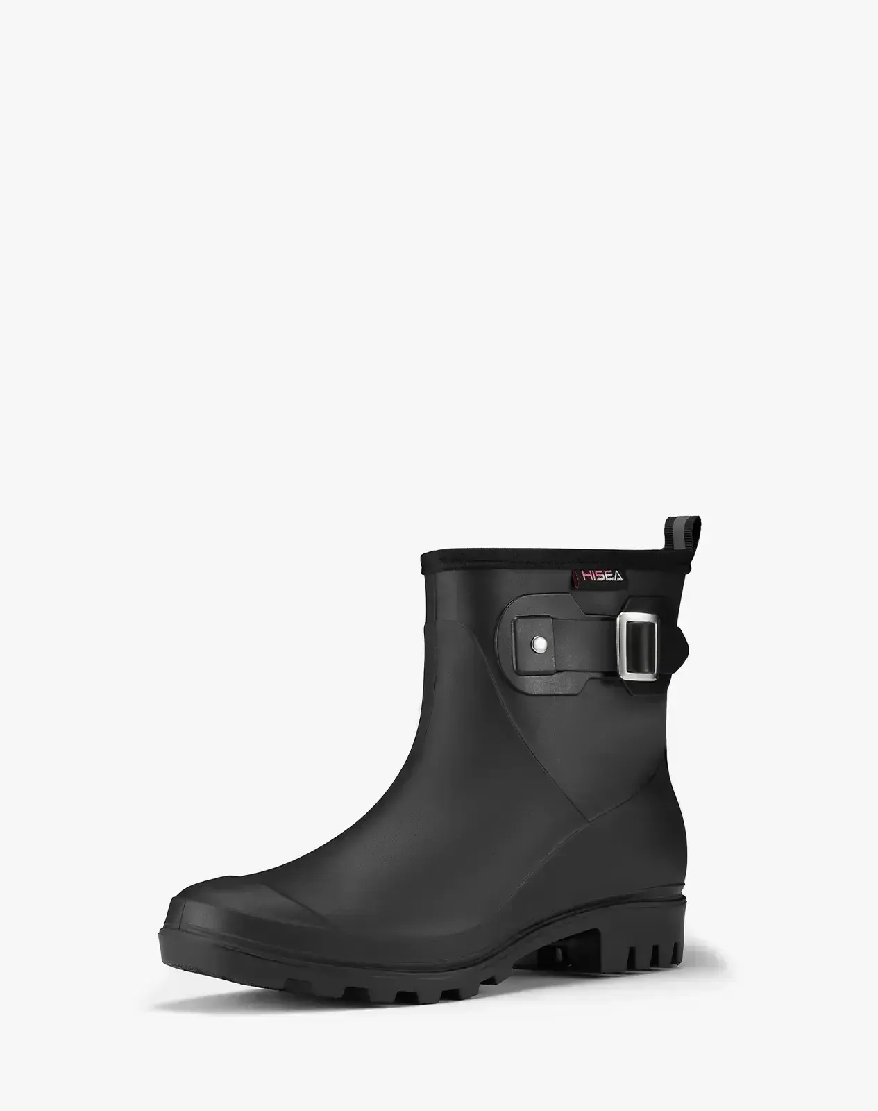 Women's Rubber Short Rain Boots with Adjustable Buckle for XSX101WCP image 2