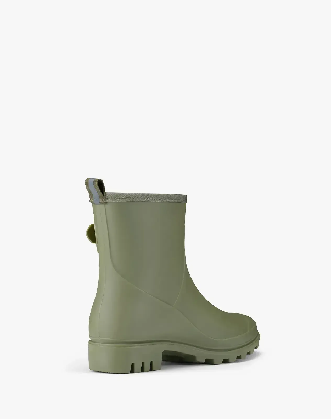 Green Women's Rubber Short Rain Boots with Adjustable Buckle for XSX101WCP image 3