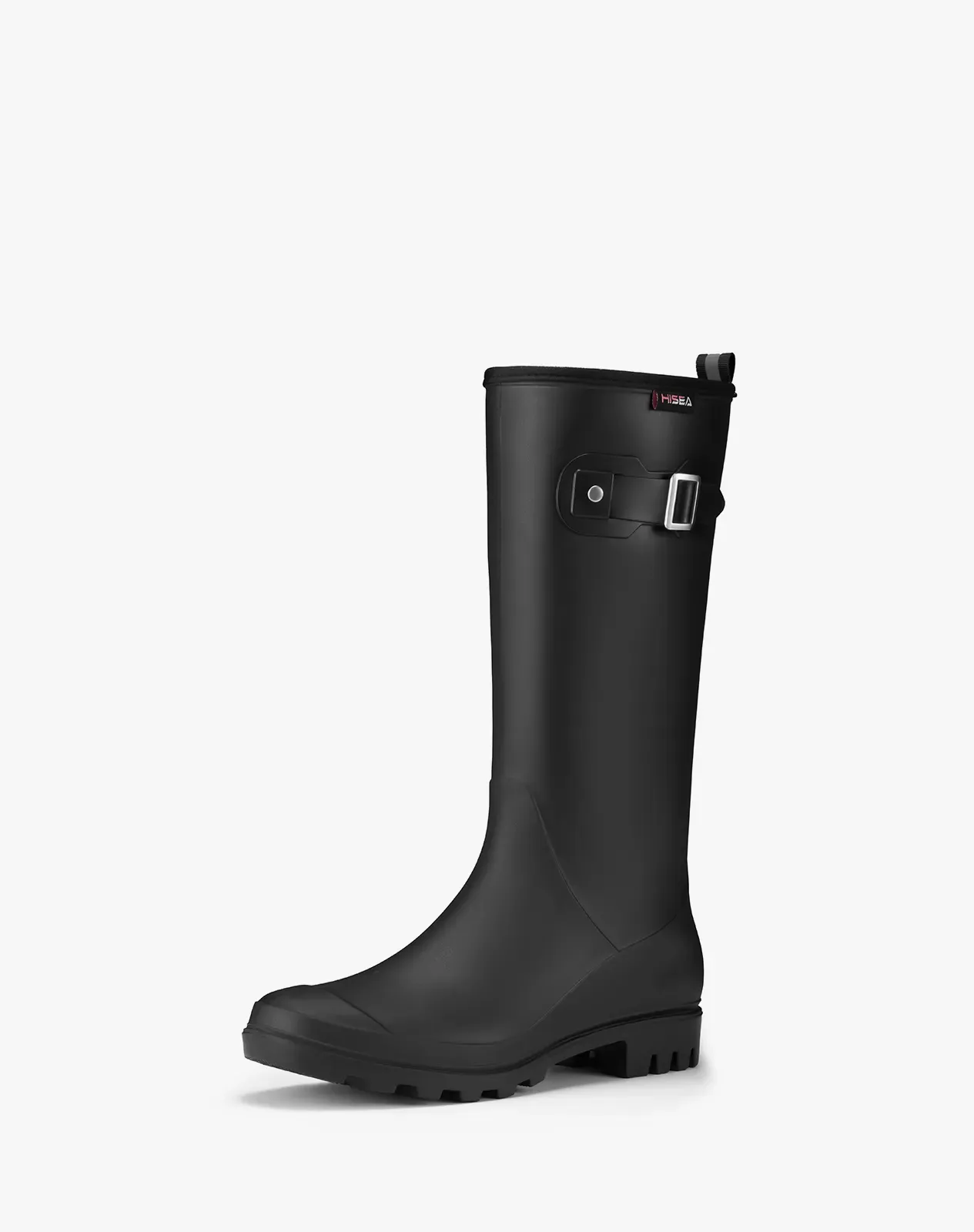 Women's Tall Rubber Rain Boots with Adjustable Buckle for XSX102WCP image 2