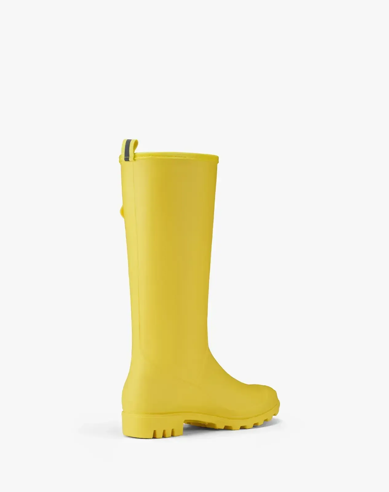 Yellow Women's Tall Rubber Rain Boots with Adjustable Buckle for XSX102WCP image 3