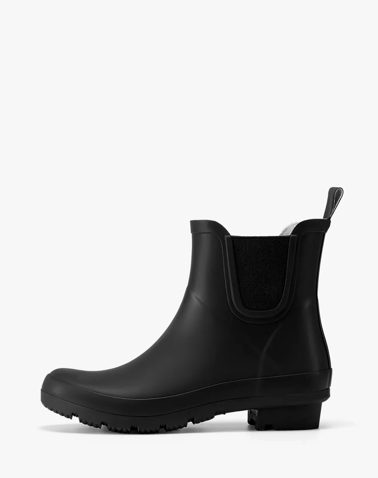 Black Women's Solid-Color Waterproof Rubber Rain Boots for XSX103WCP image 1