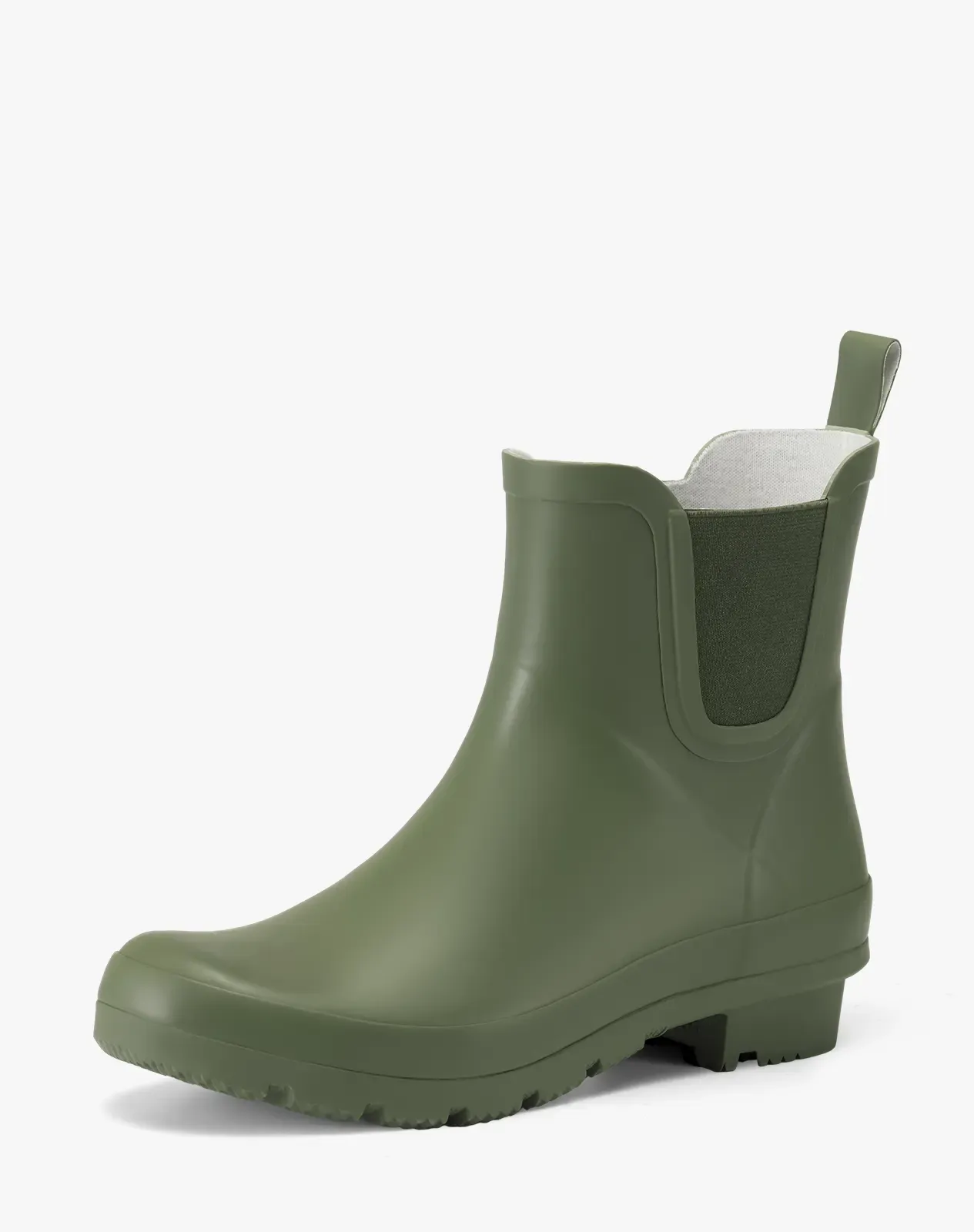 Green Women's Solid-Color Waterproof Rubber Rain Boots for XSX103WCP image 2