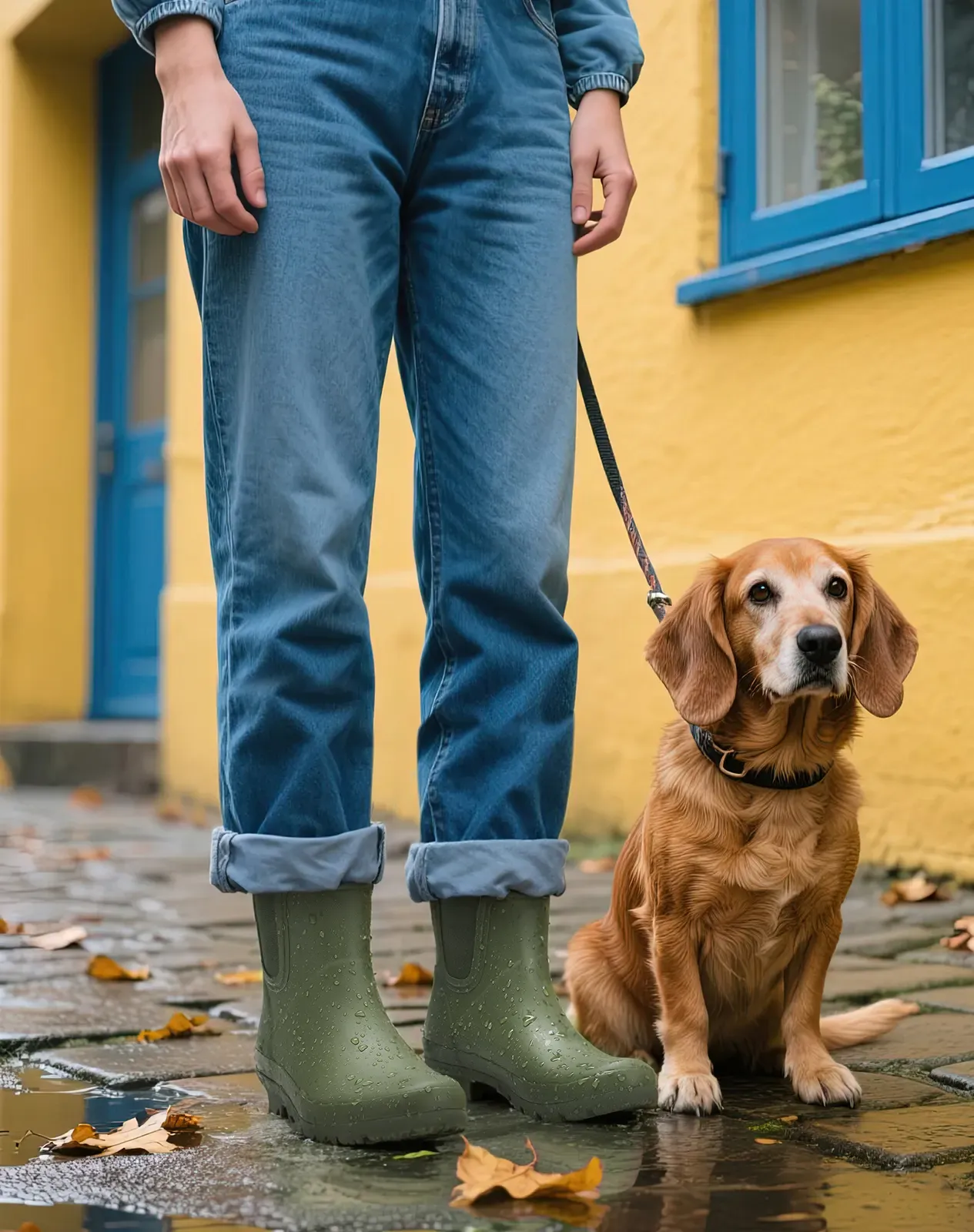 Green Women's Solid-Color Waterproof Rubber Rain Boots for XSX103WCP image 6