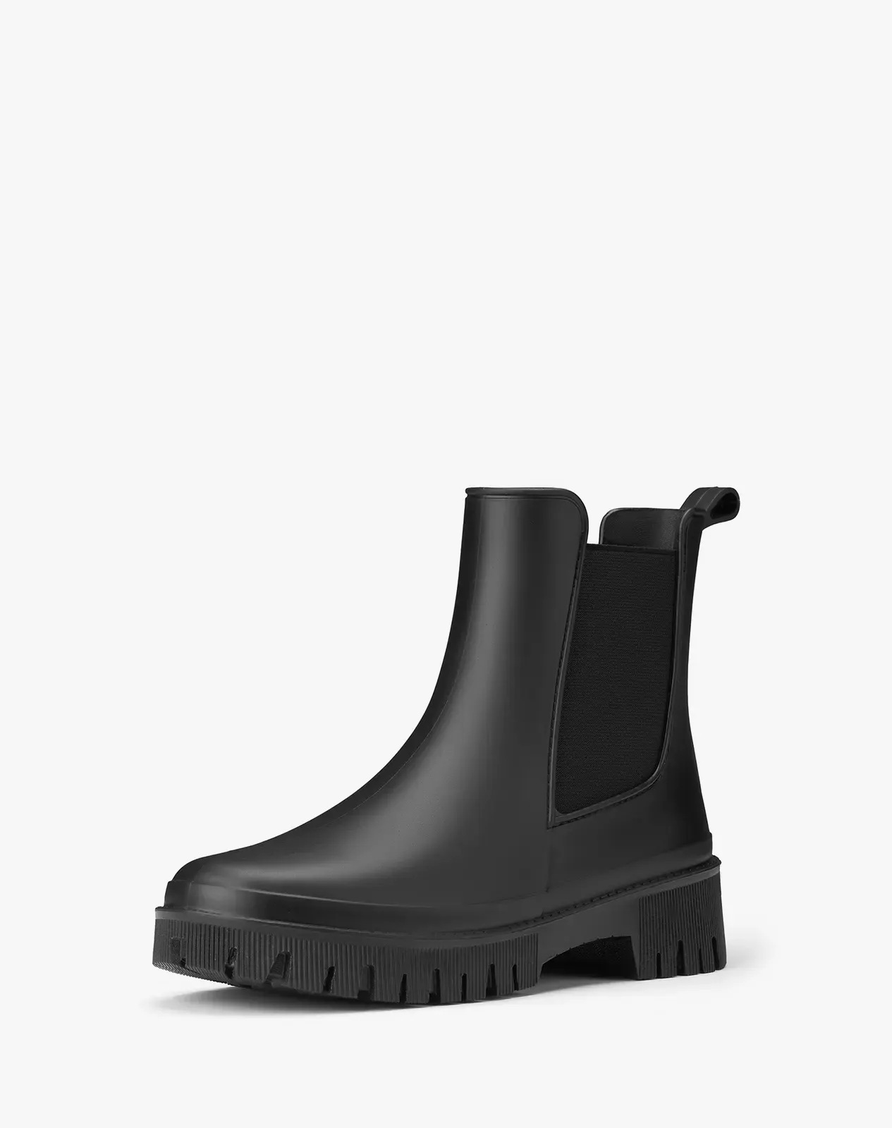 Black Women's Waterproof PVC Chelsea Boots for XSX104WCP image 2