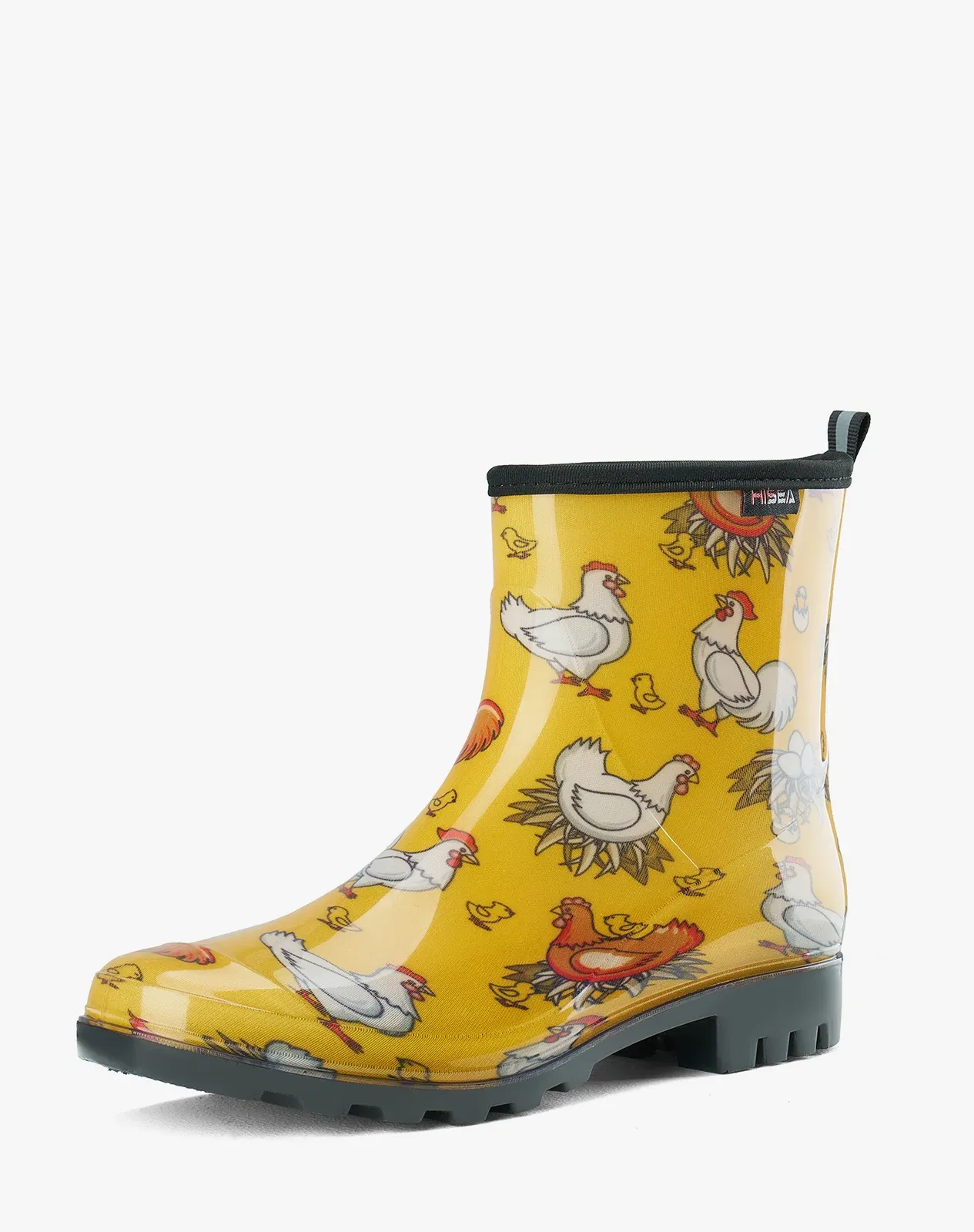 Yellow Women's Short PVC Rain Boots for XSX111WCP image 2