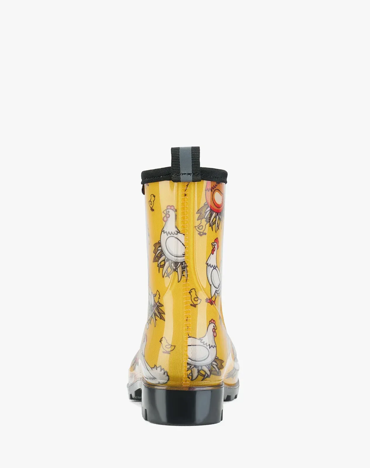 Yellow Women's Short PVC Rain Boots for XSX111WCP image 5