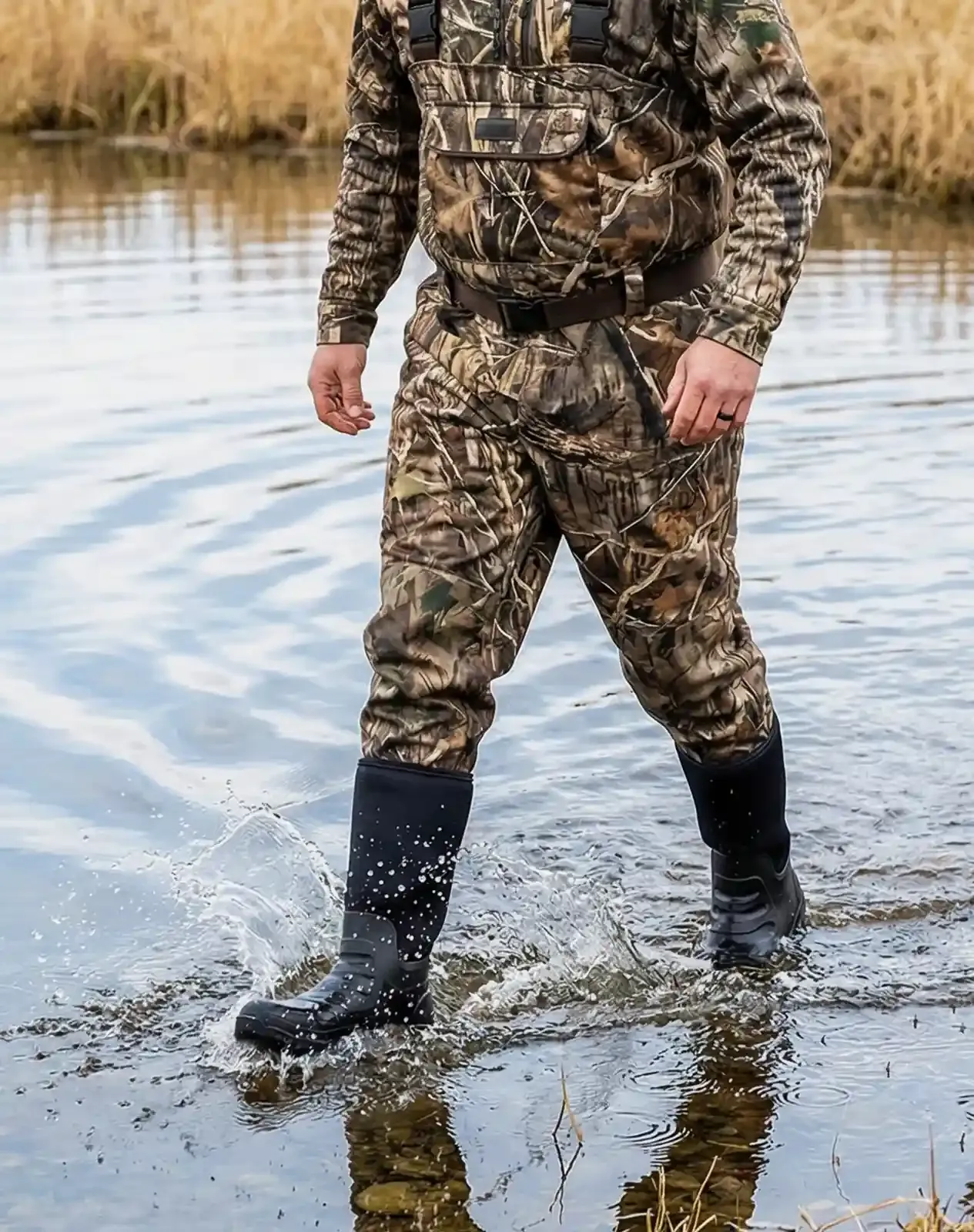 Camo 1 Men's Mid-Calf Neoprene Rubber Rain Boots for XSX115CP image 6