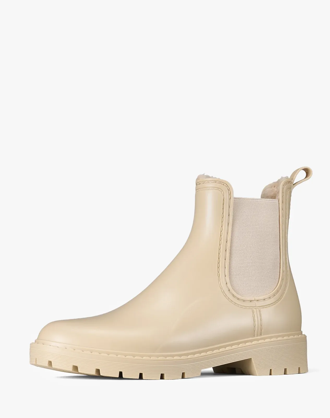 Wheat Women's Fleece-Lined PVC Chelsea Rain Boots for XSX116WCP image 2