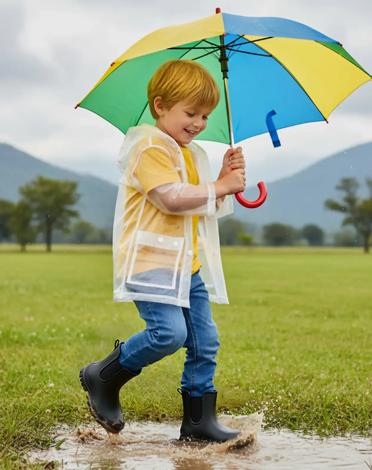 Kids' PVC Chelsea Rain Boots for XSX117KCP image 6