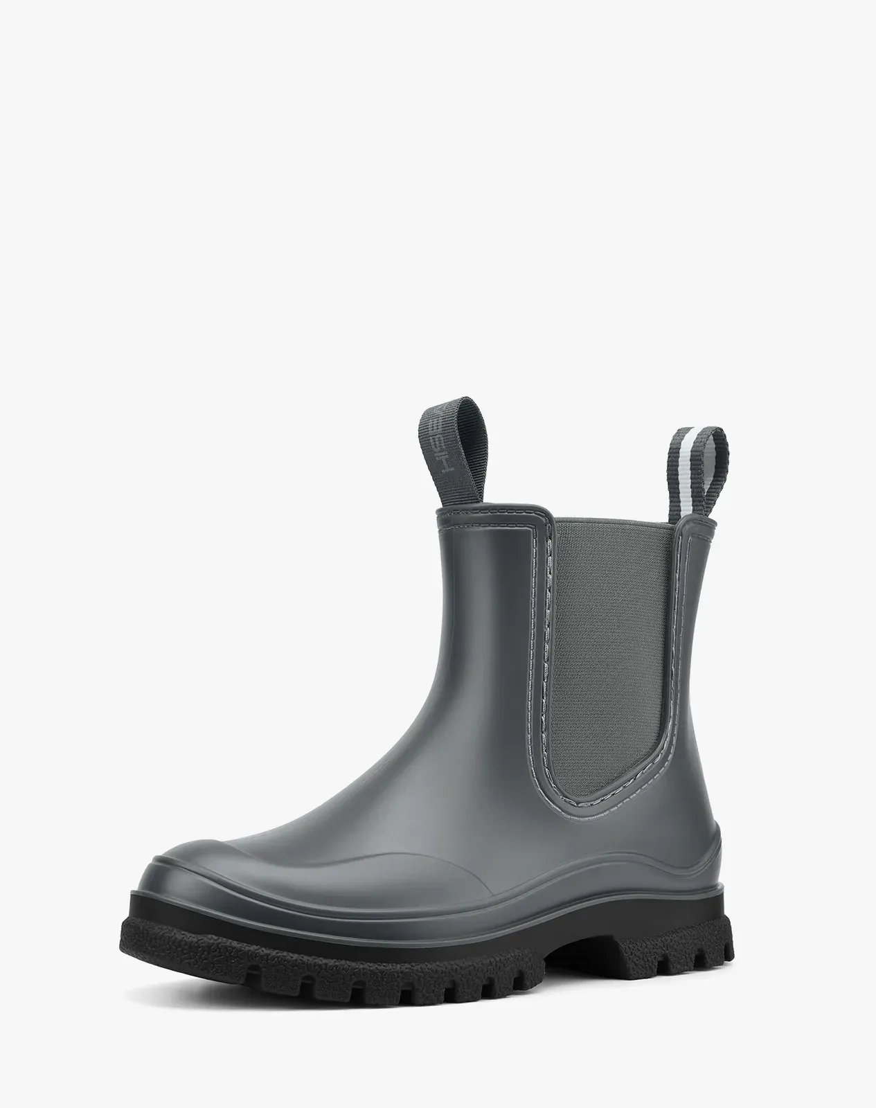 Grey Women's Lightweight PVC Chelsea Matte Rain Boots for XSX118WCP image 2
