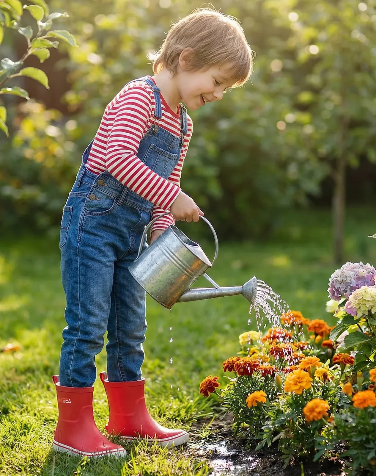 Red Kids' Rubber Rain Boots for XSX120KCP image 6