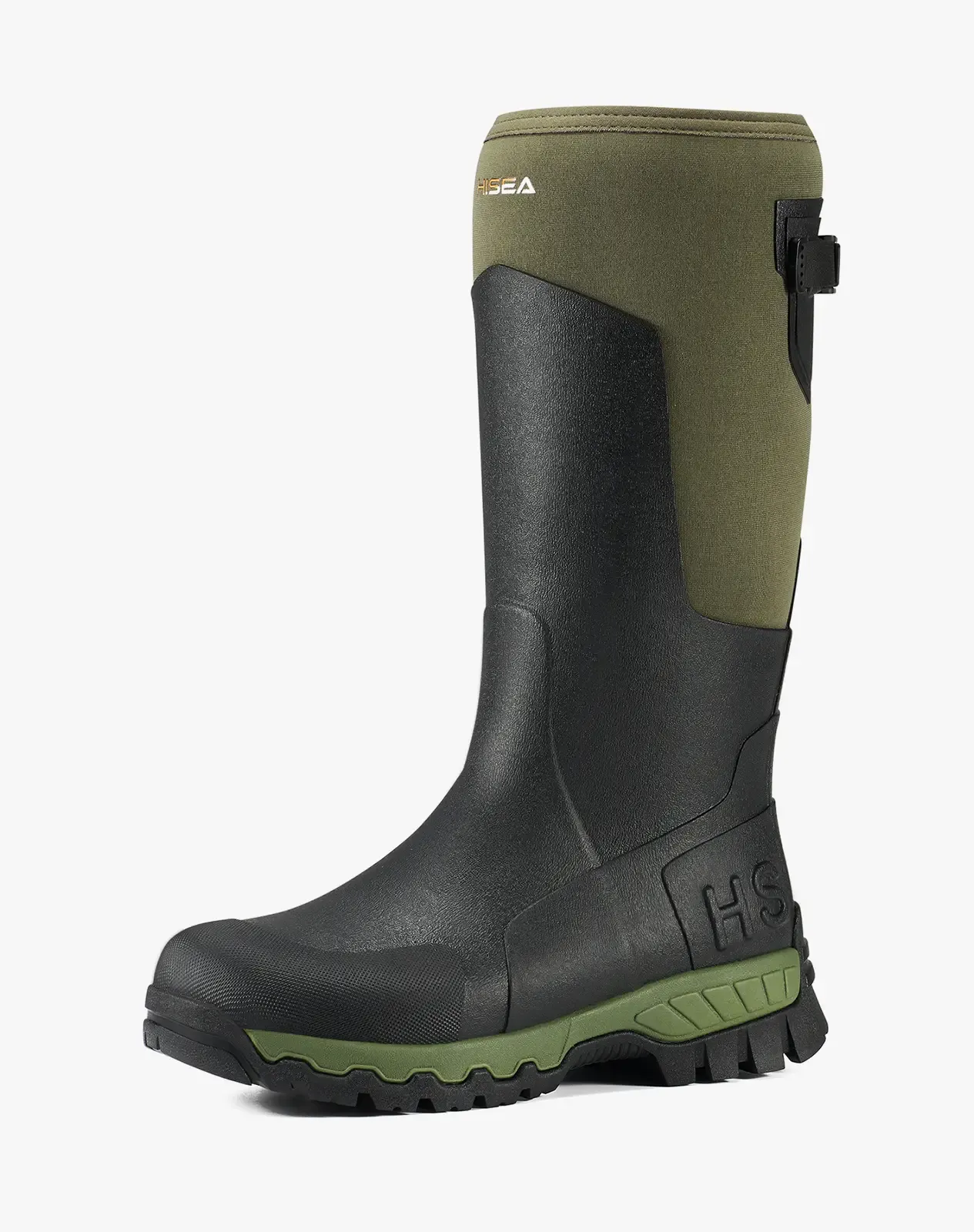 Green Men's Waterproof Neoprene Rubber Rain Boots for XSX122CP image 2