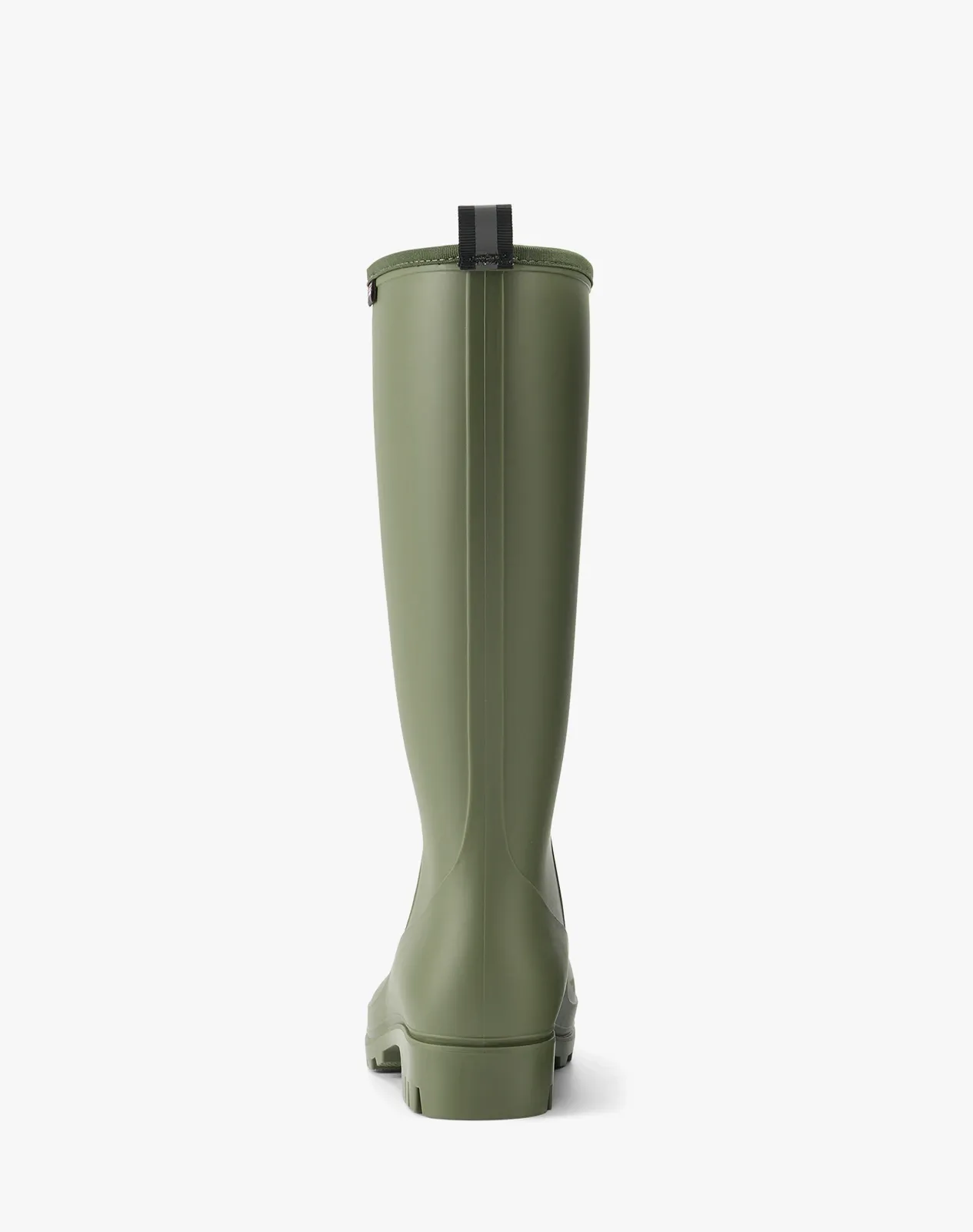 Green Women's Matte High-Calf Wide-Calf PVC Rain Boots for XSX127WCP image 4