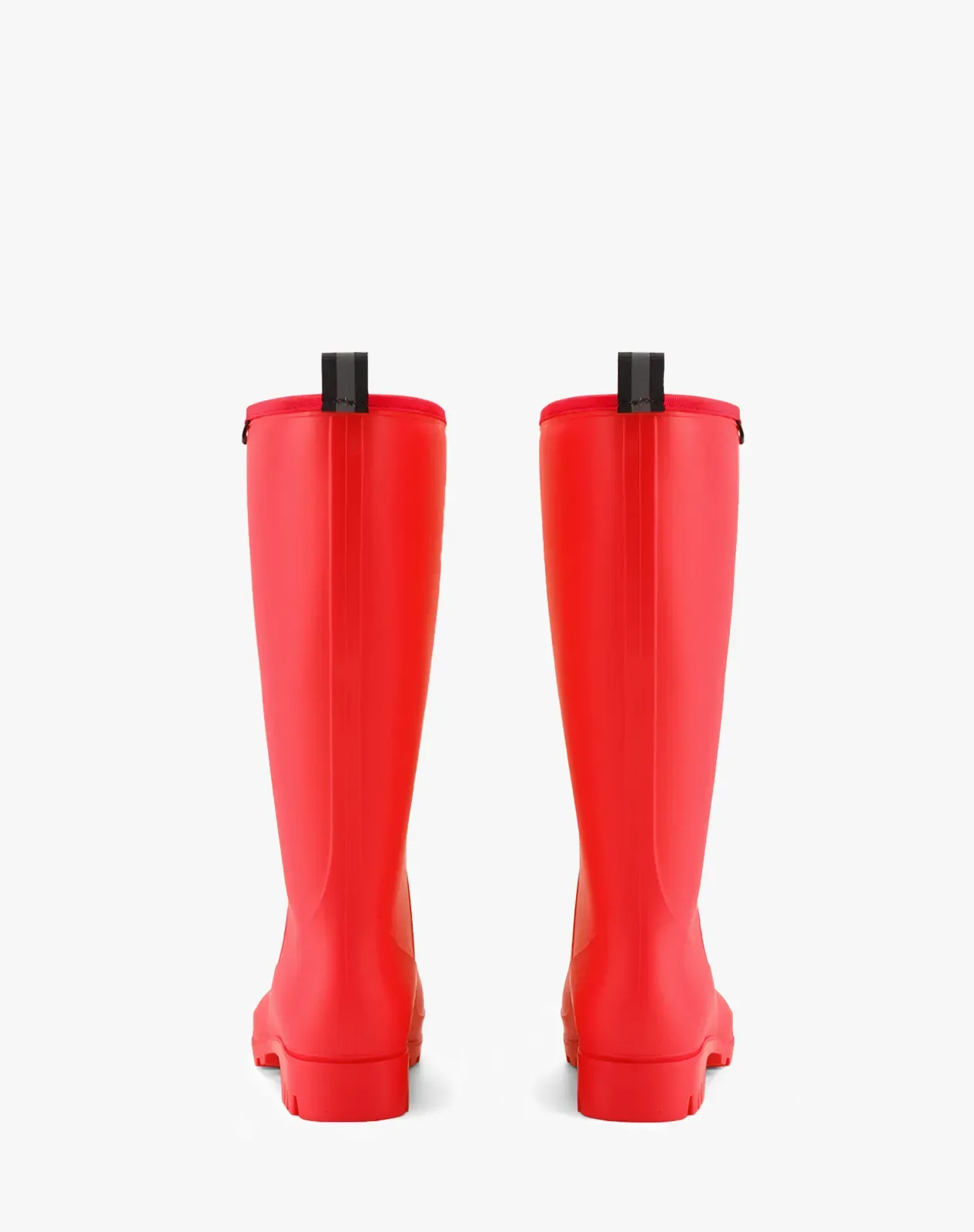 Red Women's Matte High-Calf Wide-Calf PVC Rain Boots for XSX127WCP image 5