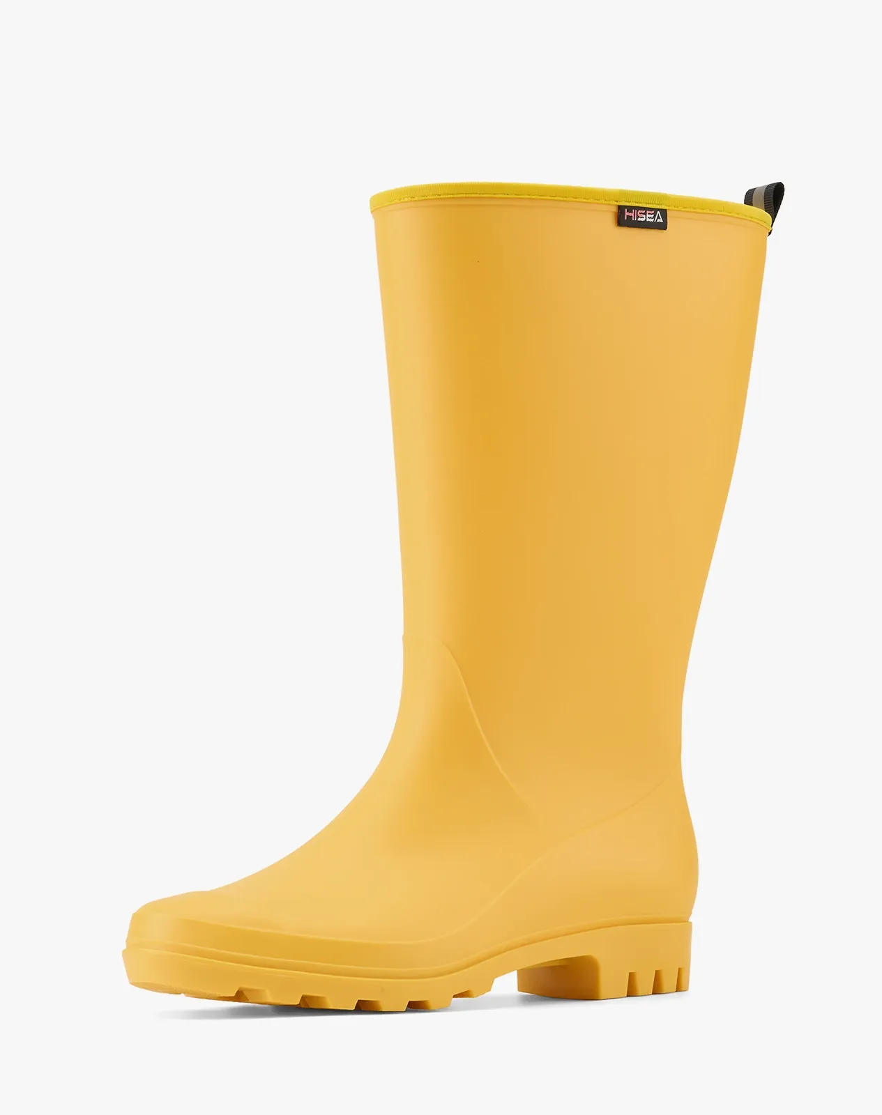 Yellow Women's Matte High-Calf Wide-Calf PVC Rain Boots for XSX127WCP image 2