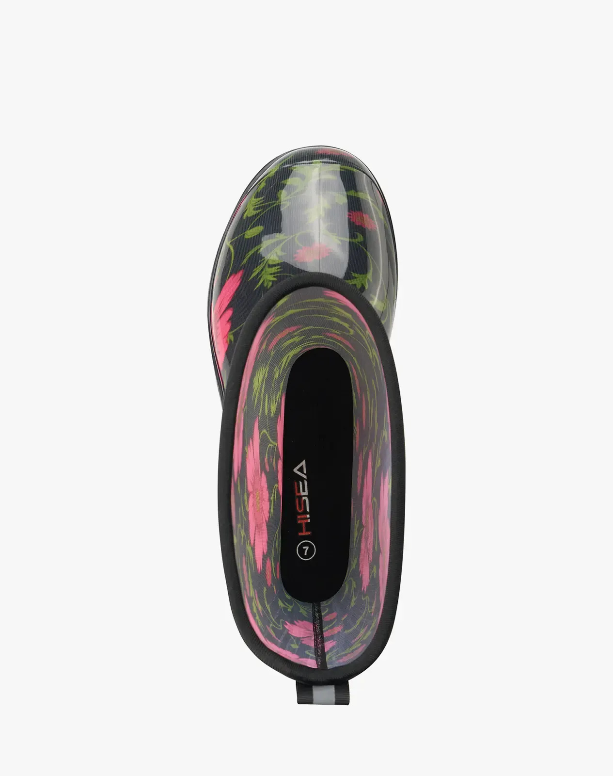 Red Women's Printed Mid-Calf PVC Rain Boots for XSX128WCP image 5