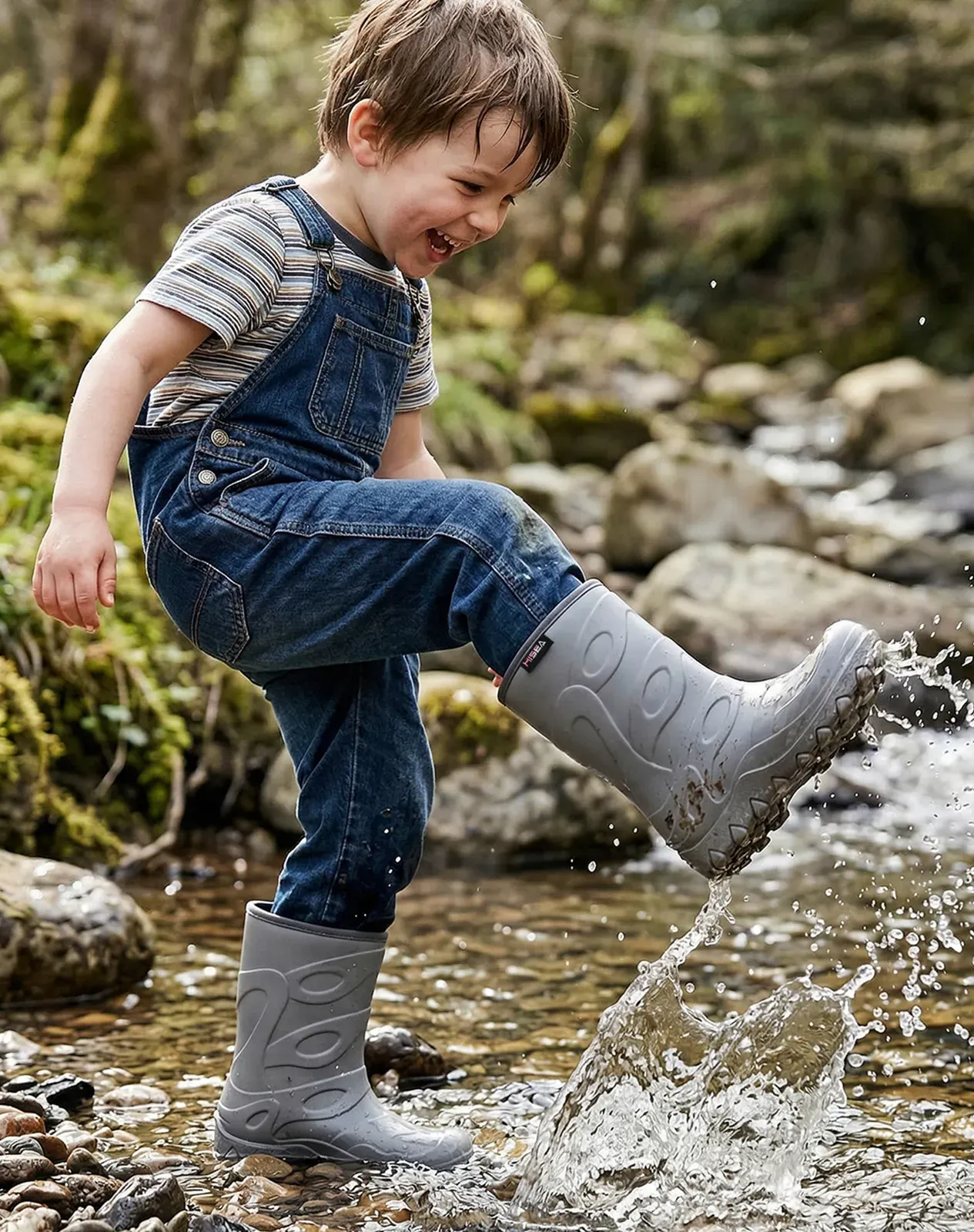 Grey Kids' TPR Rain Boots for XSX129KCP image 6